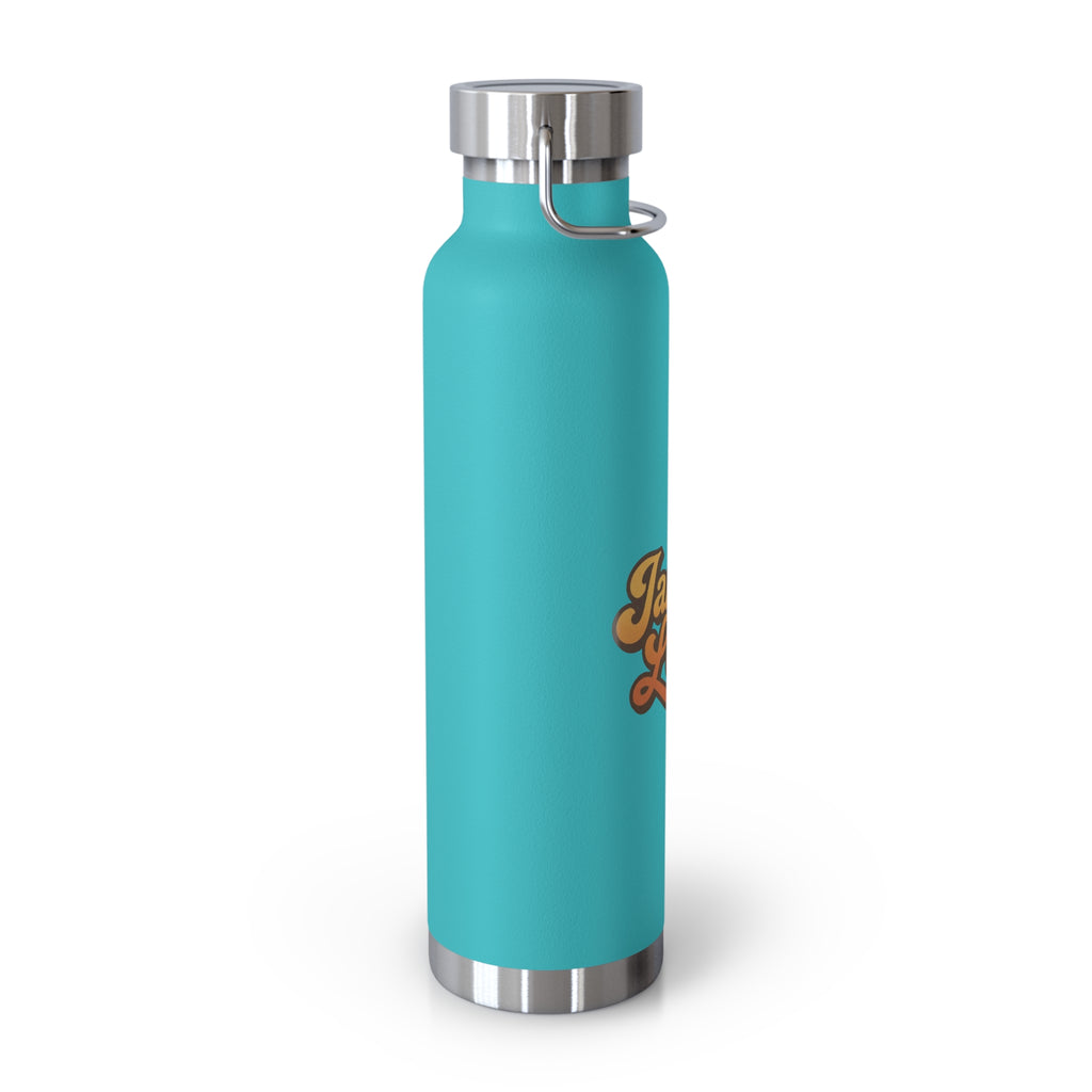 Jamaican Lovers Water Bottle, 22oz Copper Insulated Bottle, Travel Tumbler, Gifts for Friends, Hydration Bottle, Summer Vibes