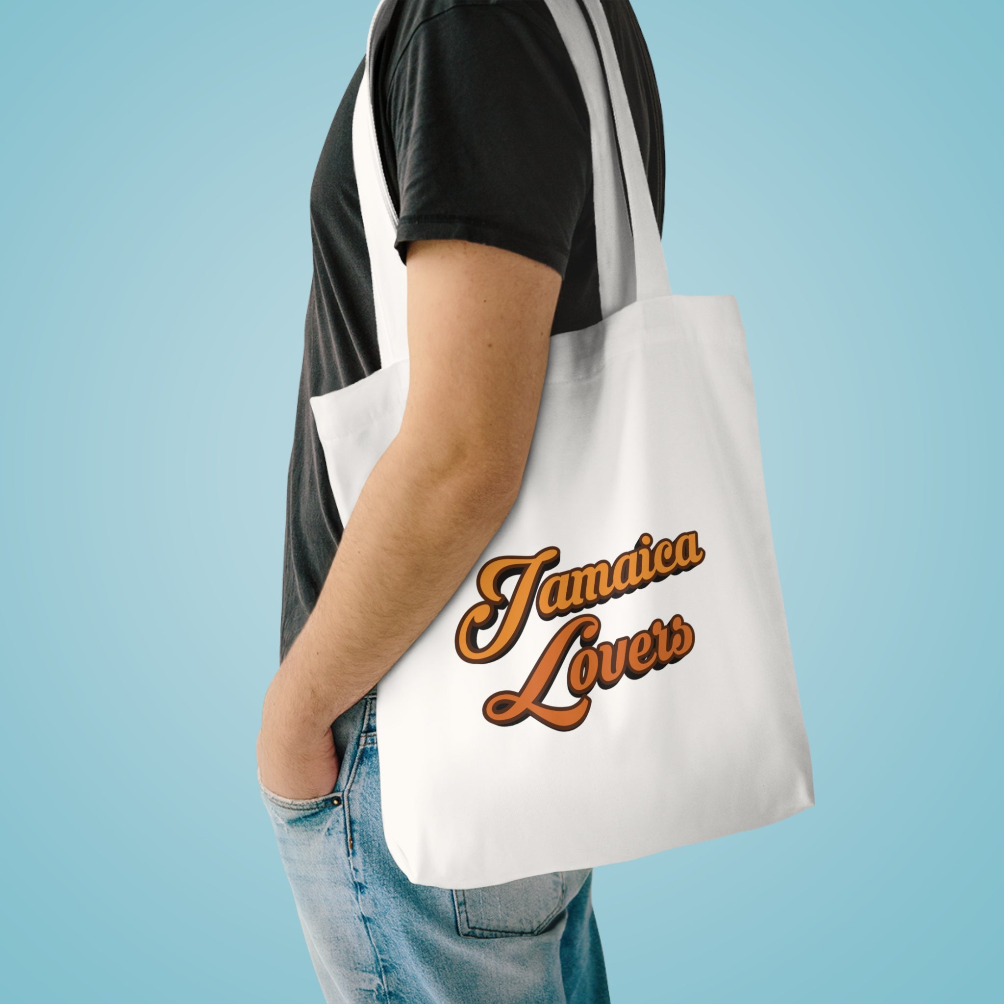 Jamaica Lovers Cotton Tote Bag | Reusable Grocery Bag, Beach Bag, Travel Tote, Gift for Travelers, Eco-Friendly Tote