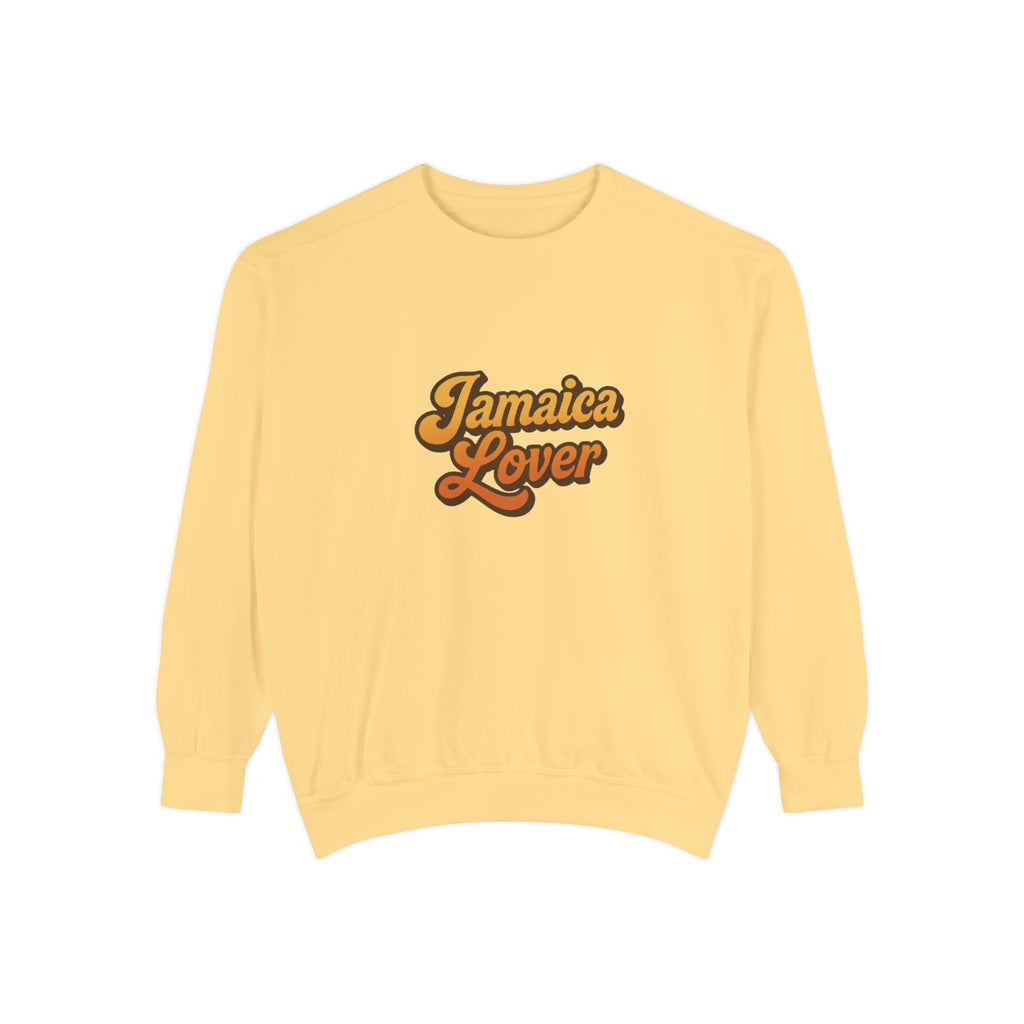 Jamaica Lover Sweatshirt — Retro Script Island Pride Crewneck