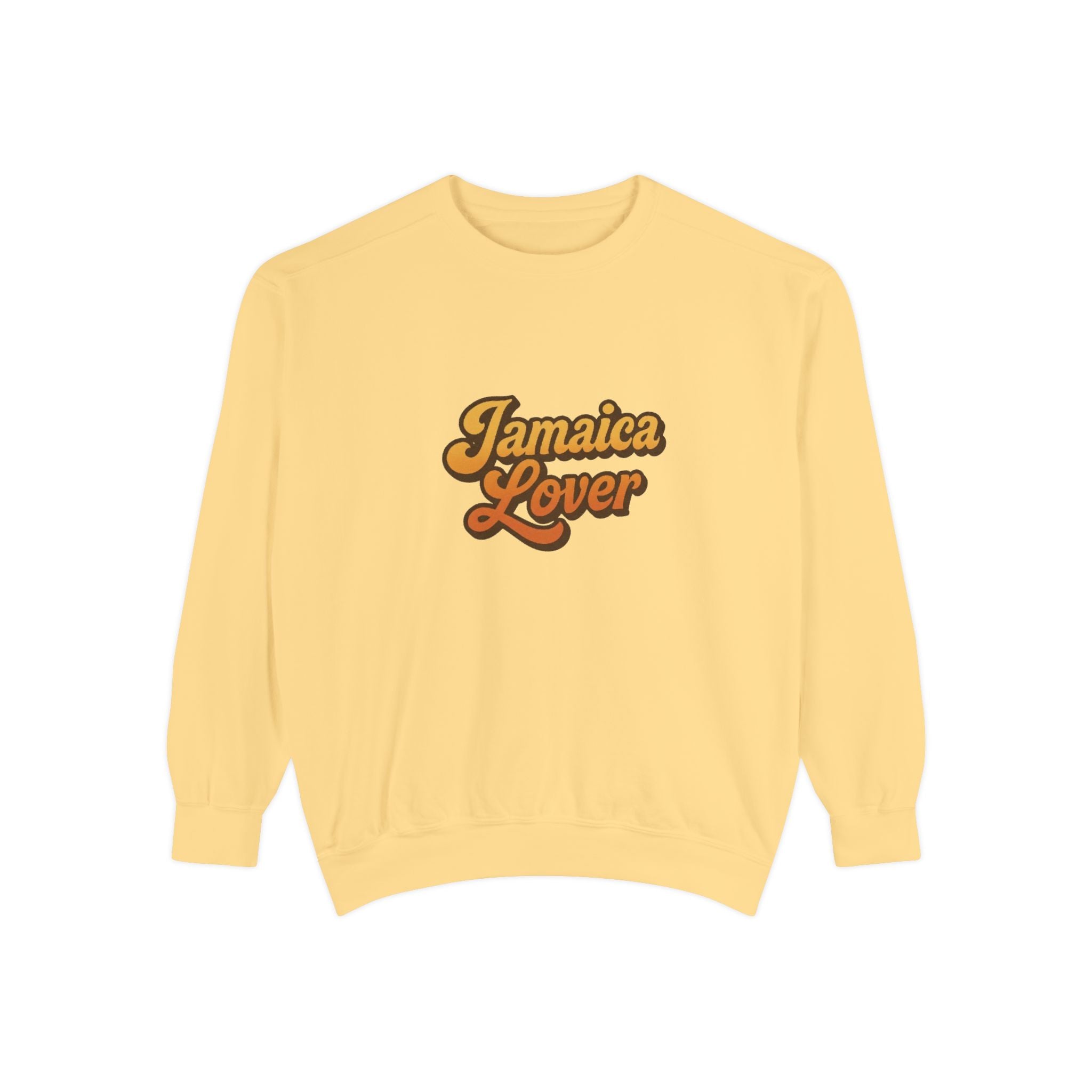 Jamaica Lover Sweatshirt — Retro Script Island Pride Crewneck