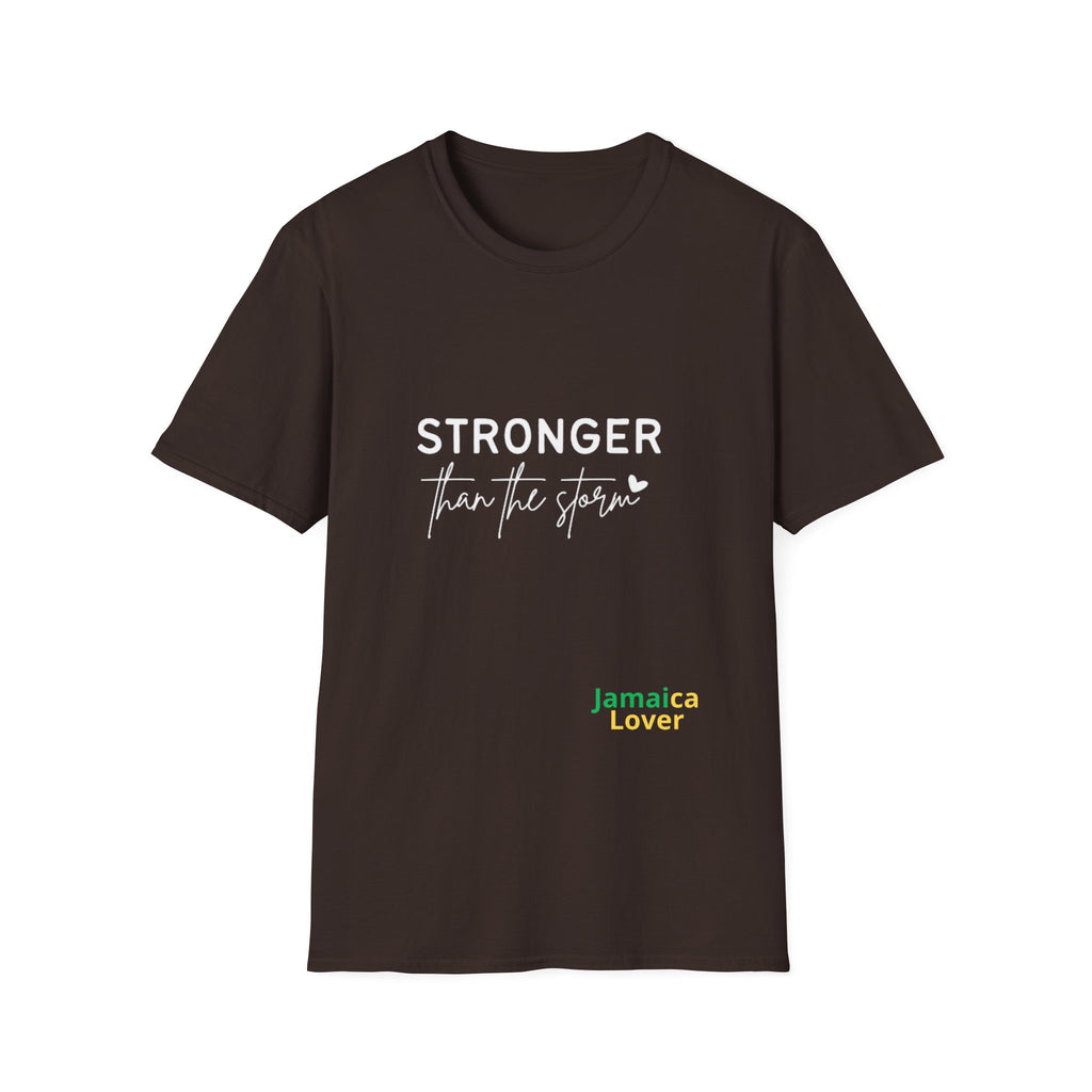 T-Shirt — "Stronger Than the Storm" Jamaica Lover Inspirational Tee