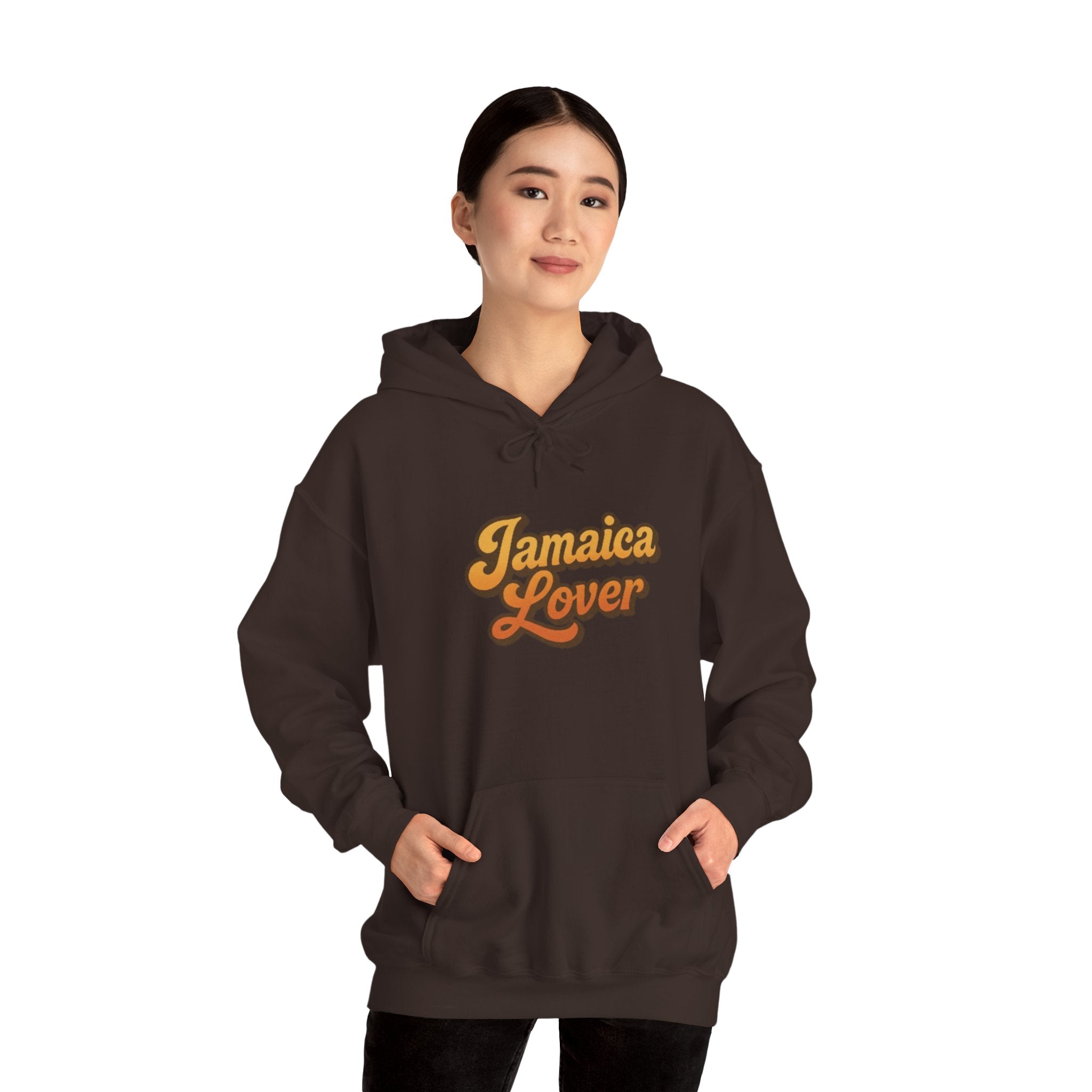 Jamaica Lover Hoodie — Retro Script Pullover for Jamaica Fans