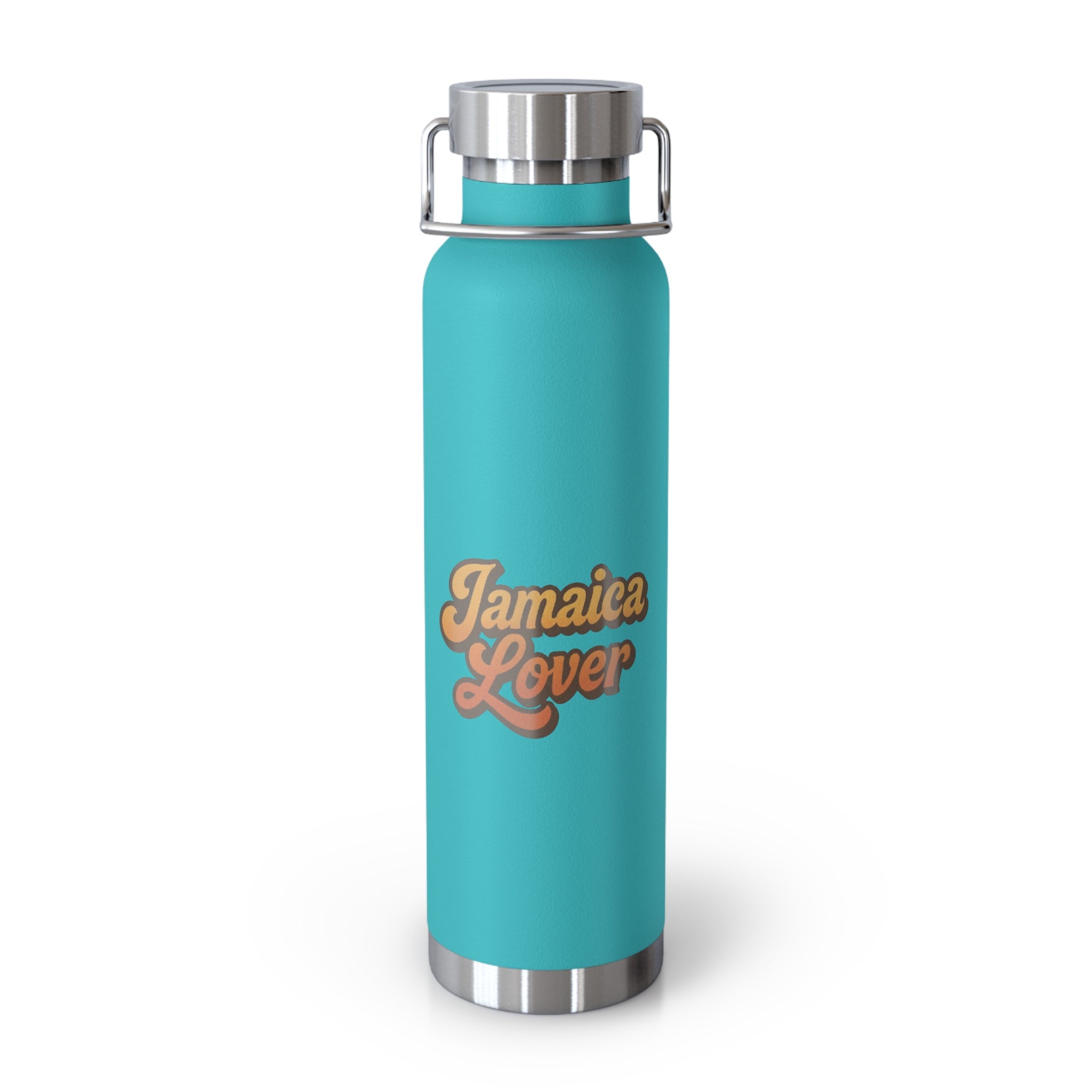 Jamaican Lovers Water Bottle, 22oz Copper Insulated Bottle, Travel Tumbler, Gifts for Friends, Hydration Bottle, Summer Vibes