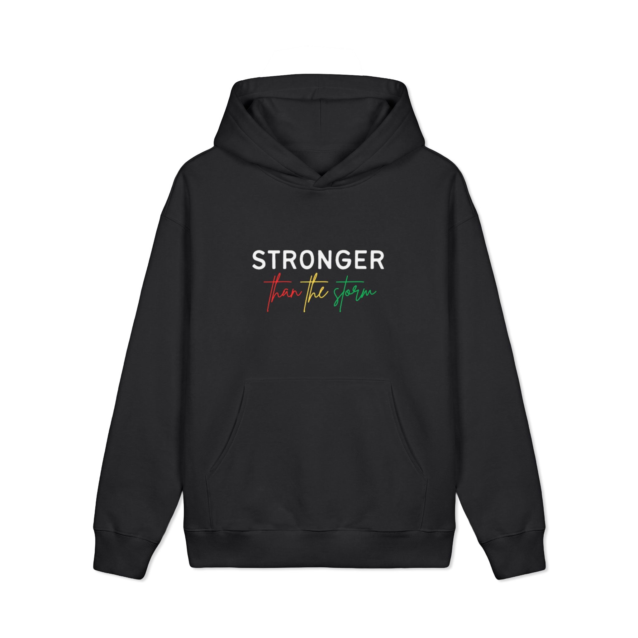 Stronger Than the Storm Hoodie — Inspirational Brown Pullover