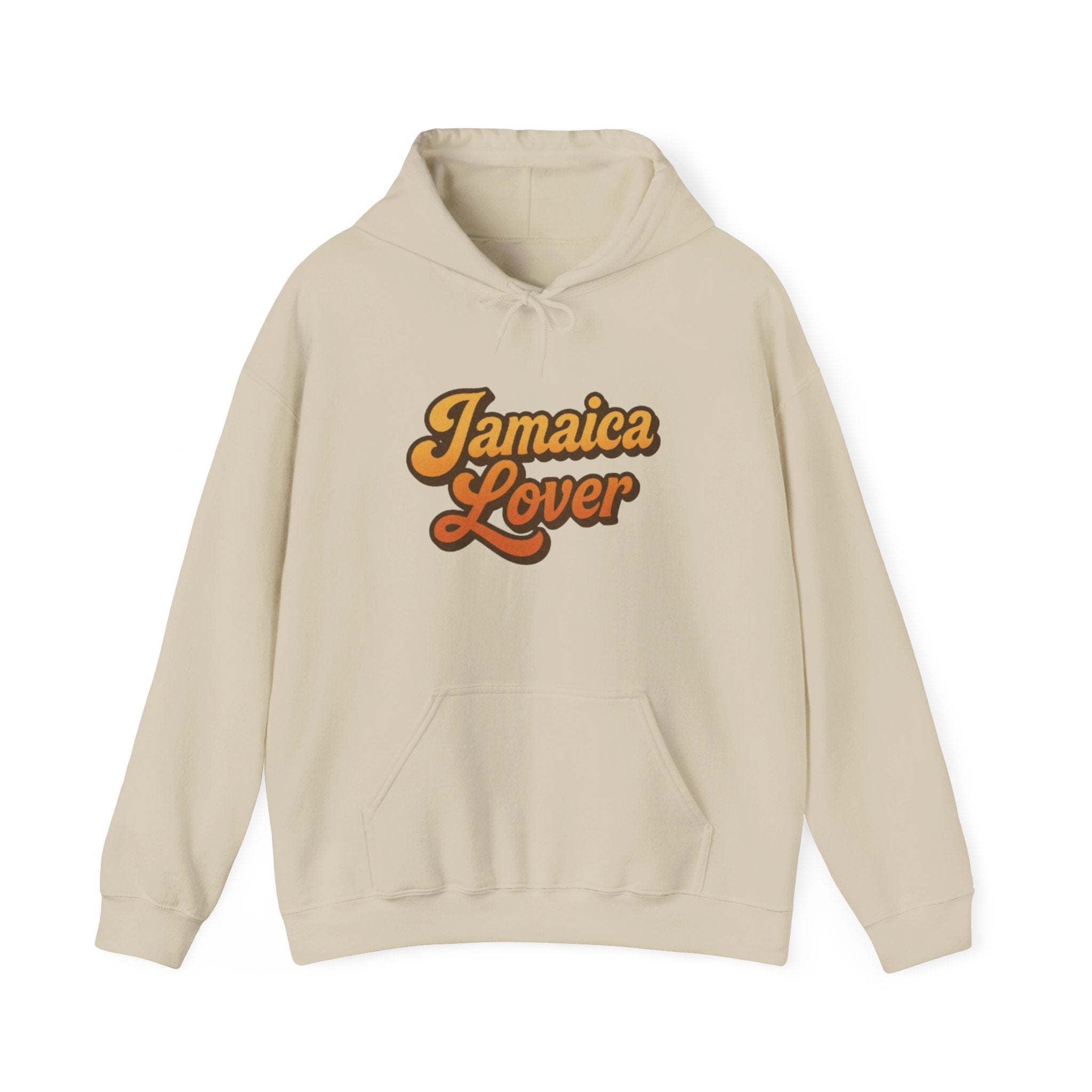 Jamaica Lover Hoodie — Retro Script Travel & Island Pride Pullover