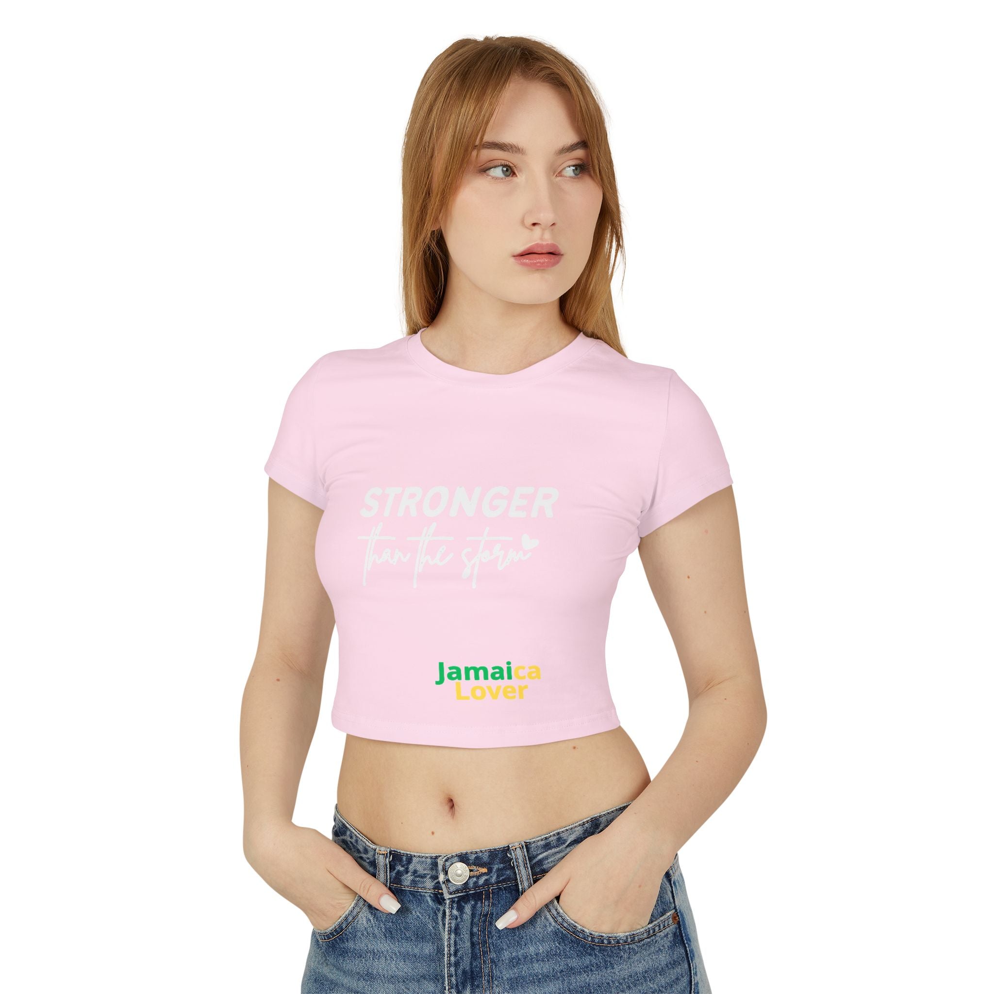 Stronger Than The Storm Jamaica Lover Women's Baby Tee