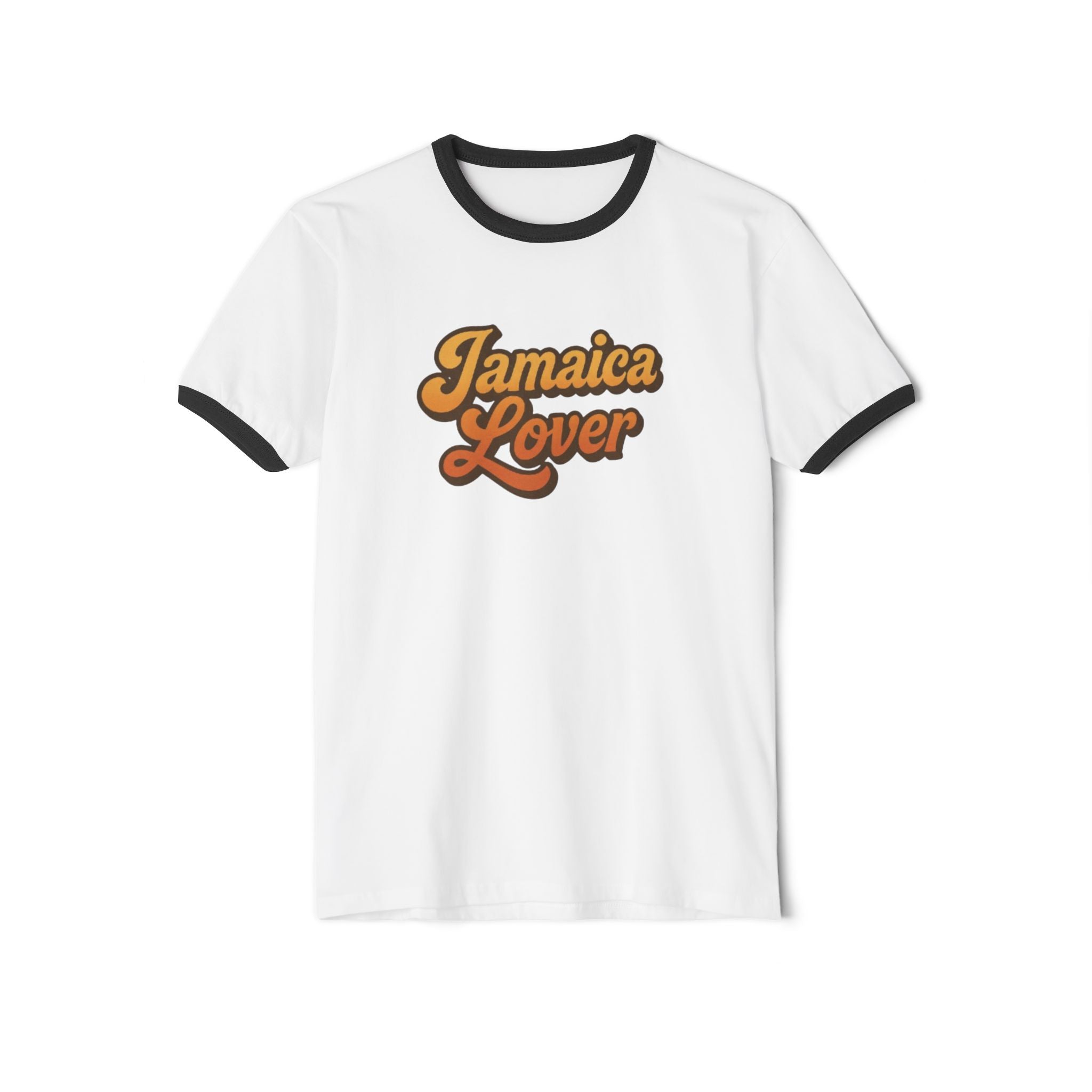 Jamaica Lover Ringer T-Shirt – Retro Tropical Vacation Tee