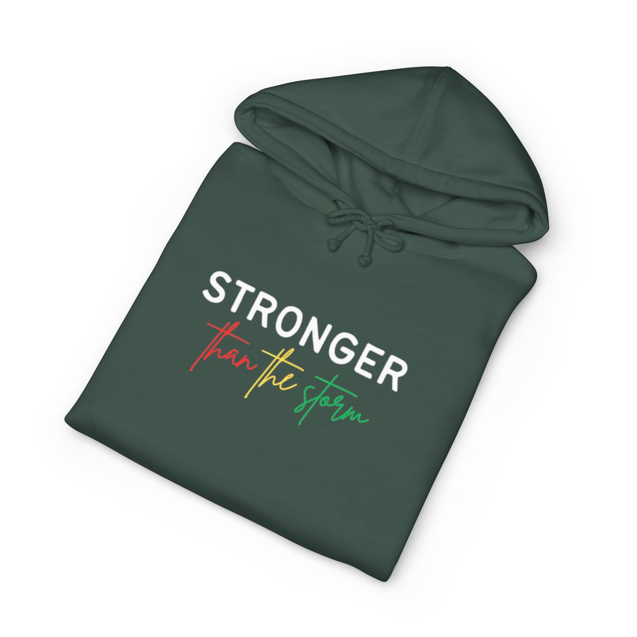 Hoodie — "Stronger Than the Storm" Inspirational Pullover