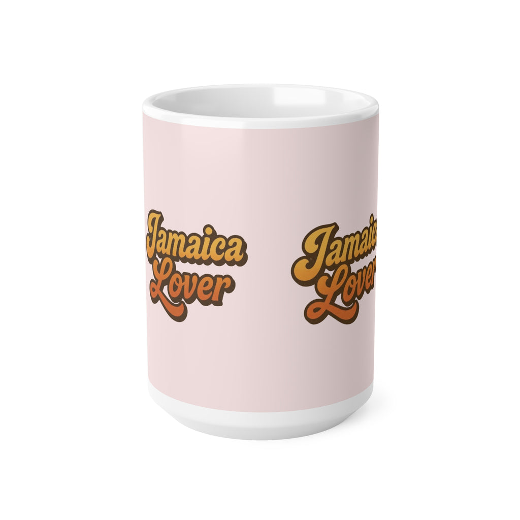 Jamaica Lover Ceramic Coffee Mug — Retro Script Coffee Cup (11oz & 15oz)