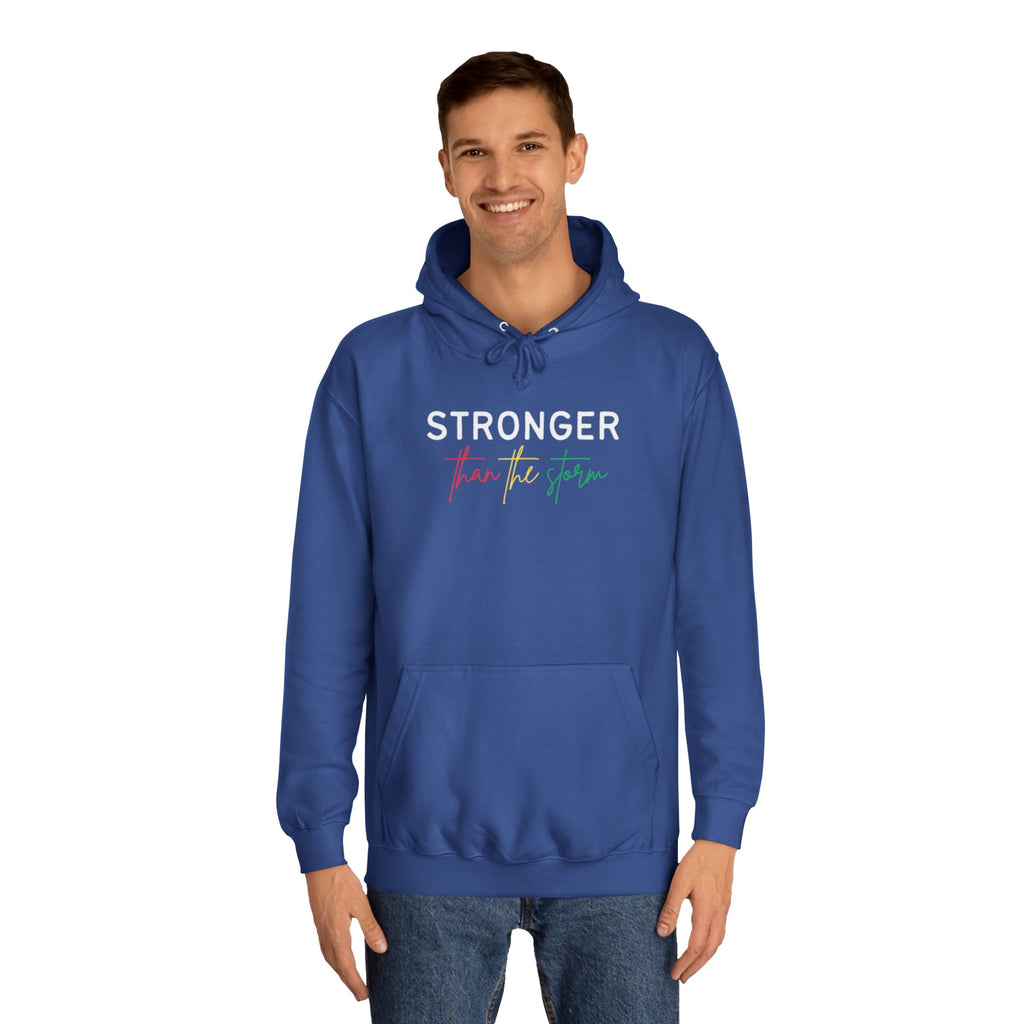Stronger Hoodie — 'still she rises' Inspirational College Pullover