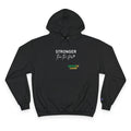 Champion Hoodie — "Stronger Than the Storm" Jamaica Lover Hooded Sweatshirt