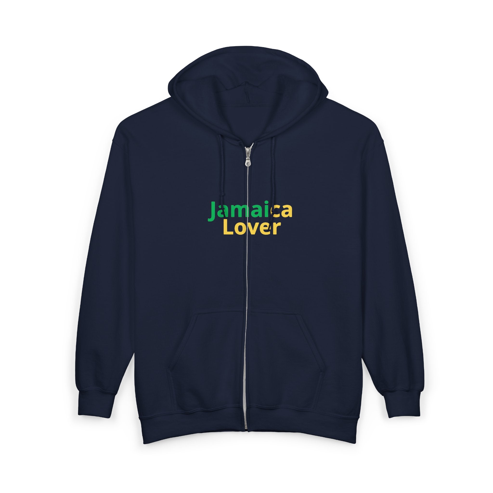 Jamaica Lover Zip Hoodie - Reggae Rasta Colors Full-Zip Sweatshirt