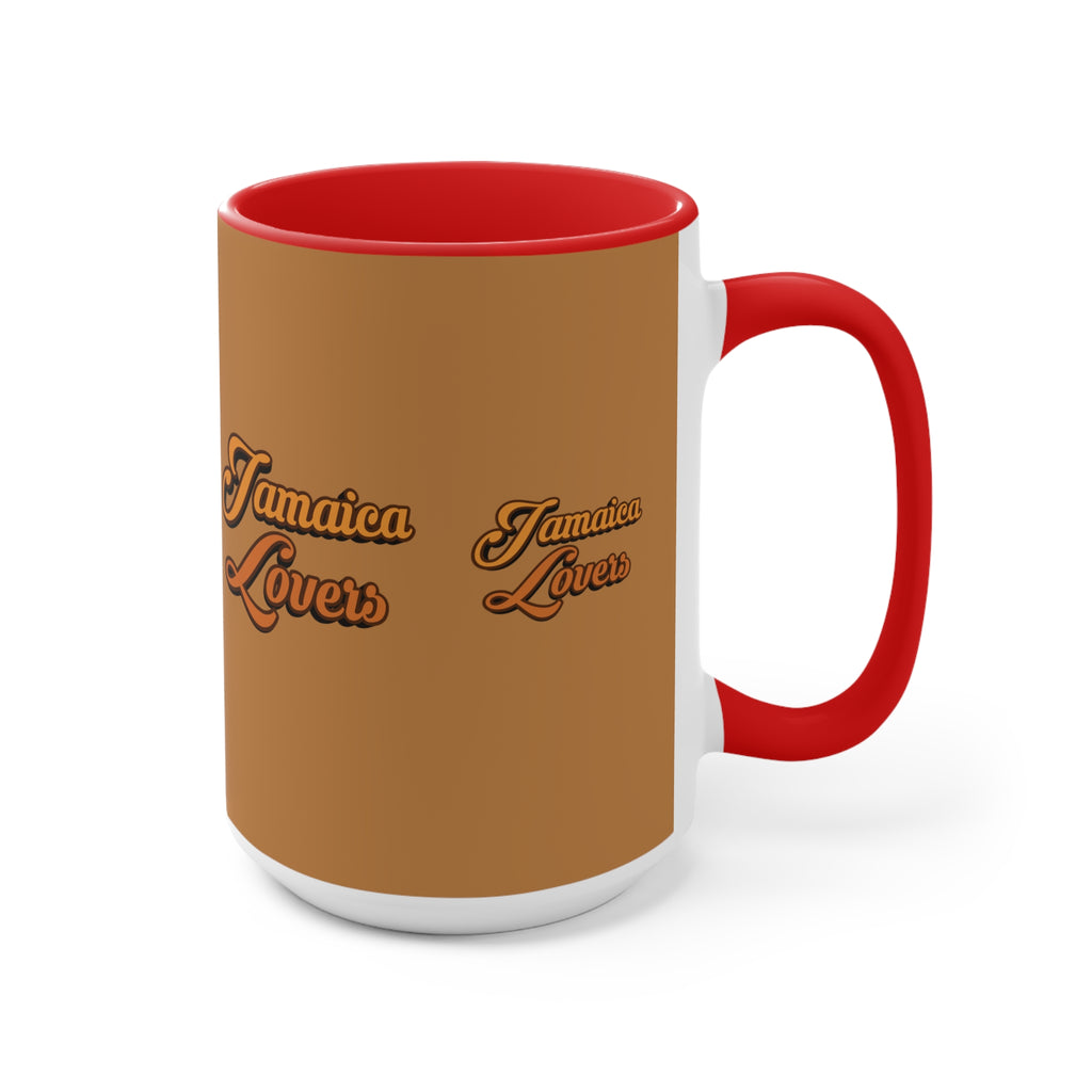 Jamaica Lovers Accent Mug, Coffee Cup for Island Enthusiasts, Gift for Coffee Lovers, Tropical Drinkware, Caribbean-Inspired Mug