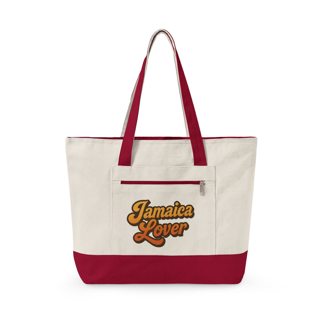 Jamaica Lover Zippered Canvas Tote