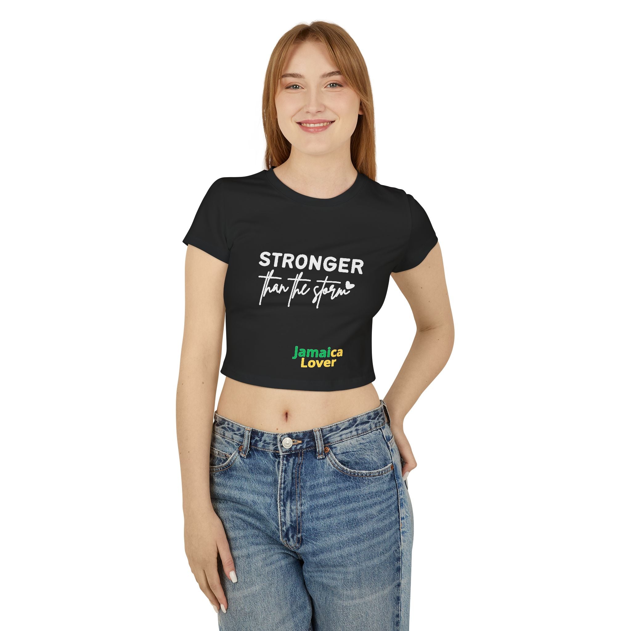 Stronger Than The Storm Jamaica Lover Women's Baby Tee