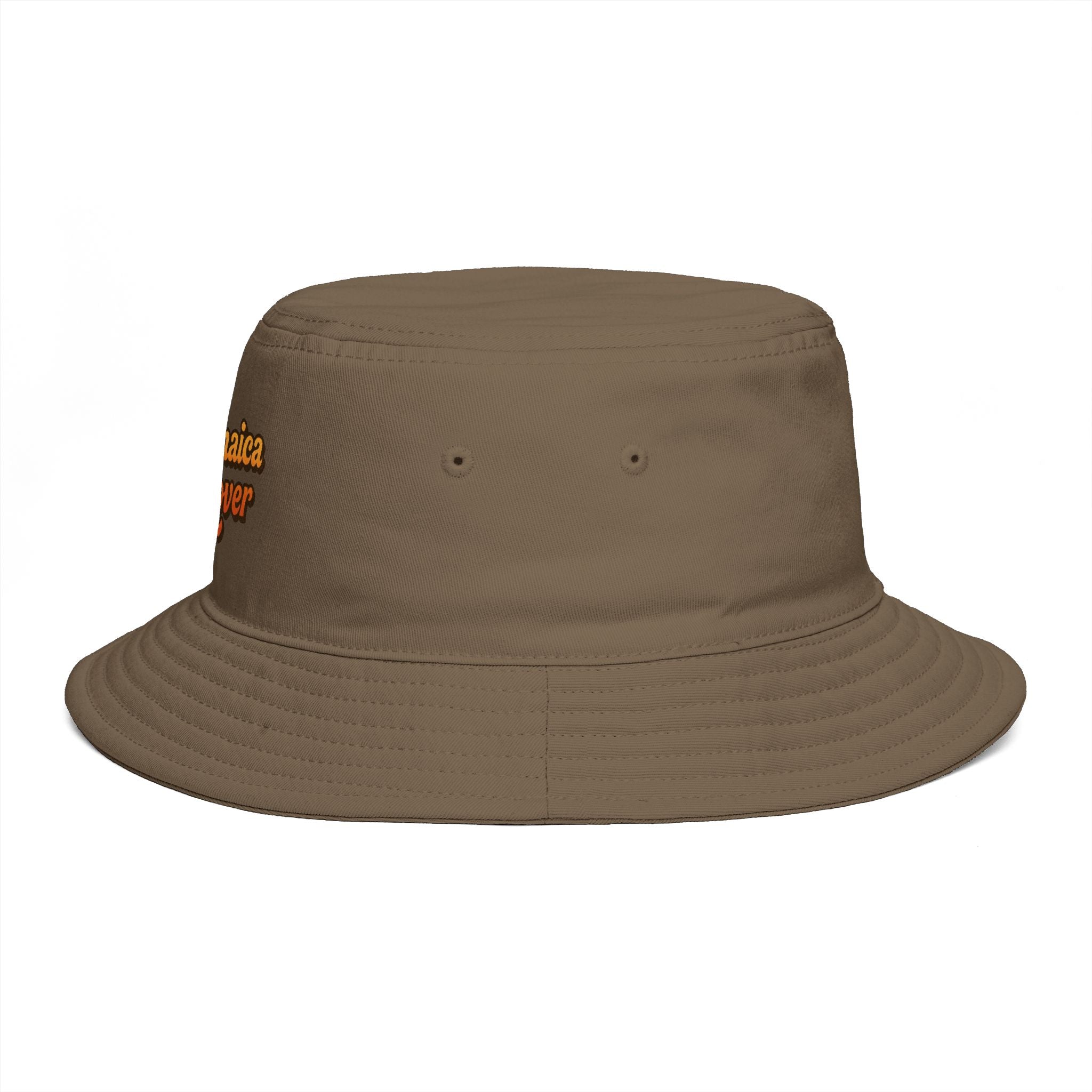 Jamaica Lover Bucket Hat — Retro Reggae Brown Beach Sun Hat