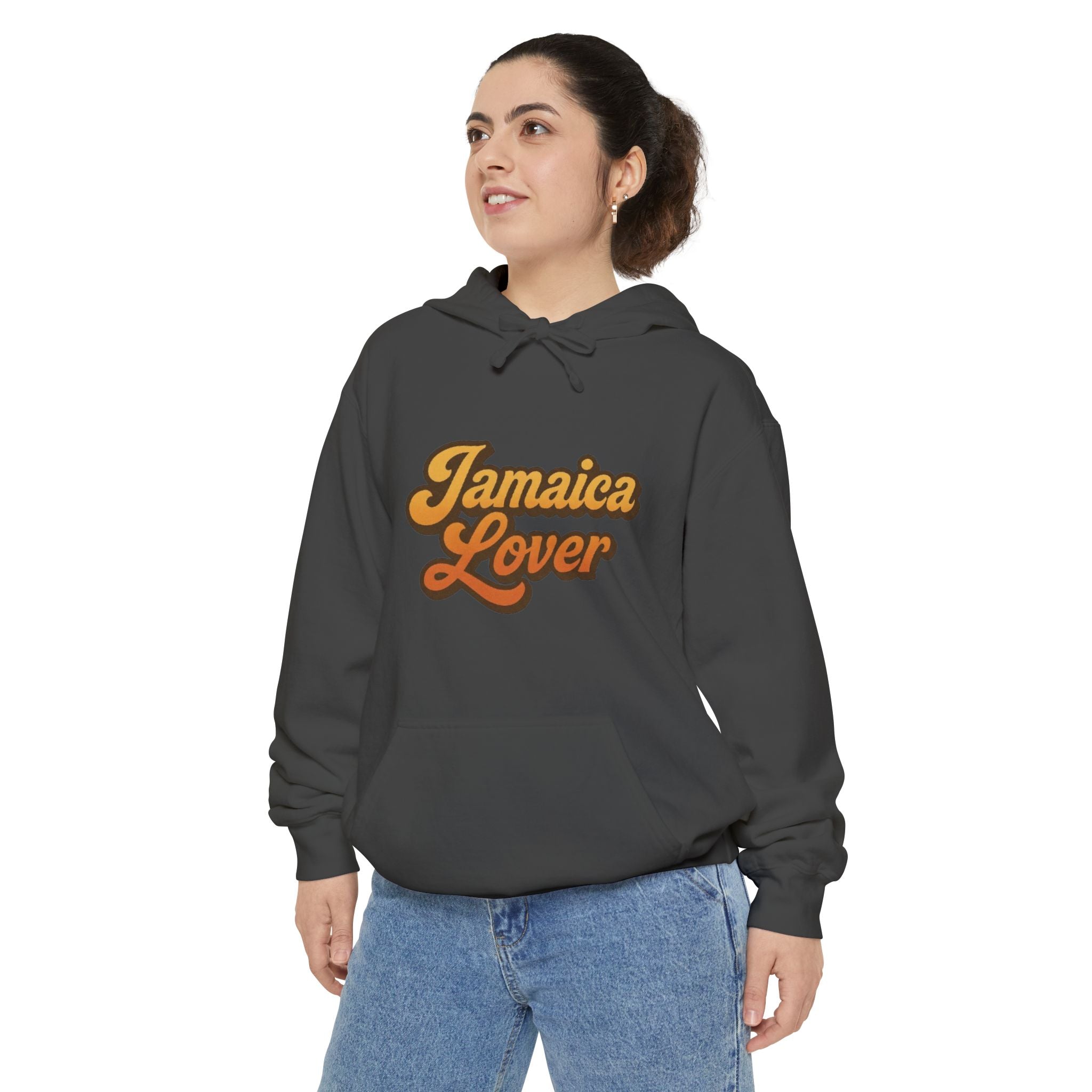 Jamaica Lover Hooded Sweatshirt – Retro Script Travel Hoodie