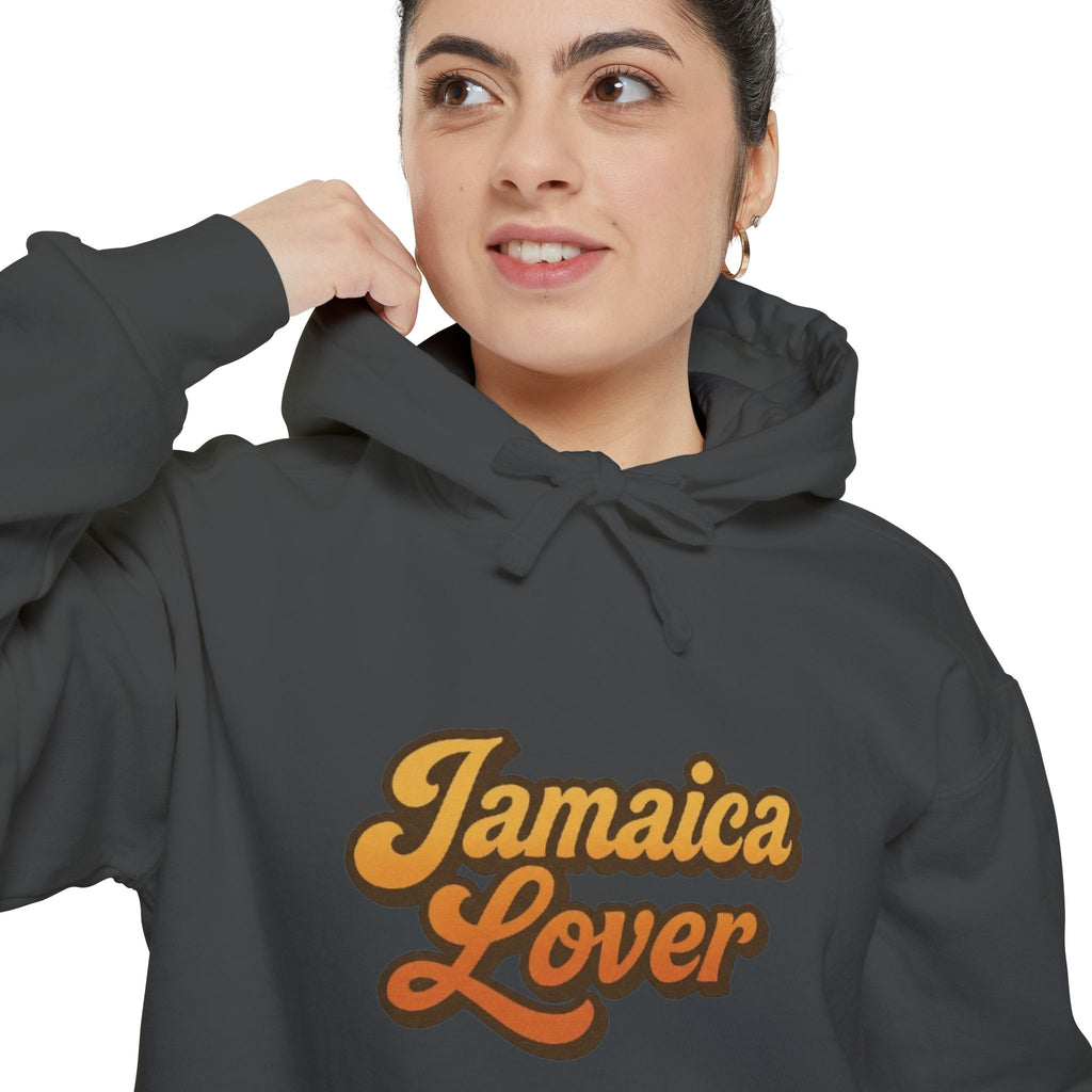 Jamaica Lover Hooded Sweatshirt – Retro Script Travel Hoodie