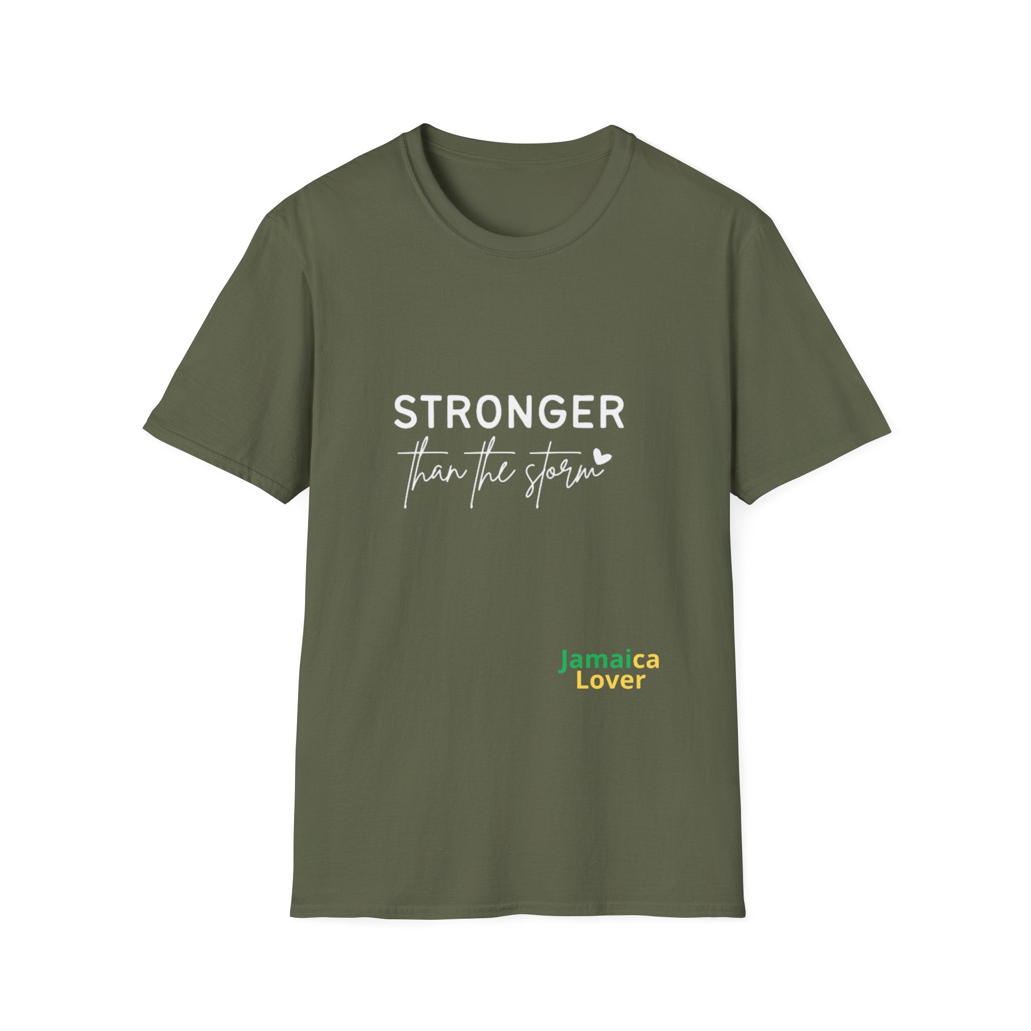 T-Shirt — "Stronger Than the Storm" Jamaica Lover Inspirational Tee