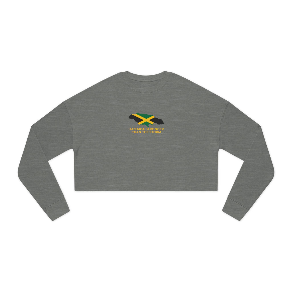 Cropped Sweatshirt — Jamaican Flag Heart "Proud To Be Jamaican"