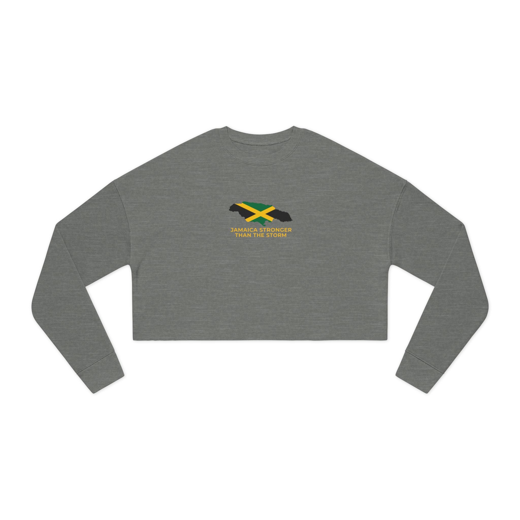 Cropped Sweatshirt — Jamaican Flag Heart "Proud To Be Jamaican"