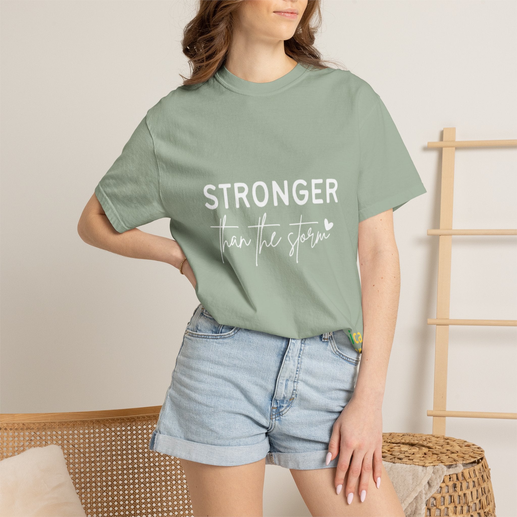 Stronger Than The Storm T-Shirt — Jamaica Lover Inspirational Tee