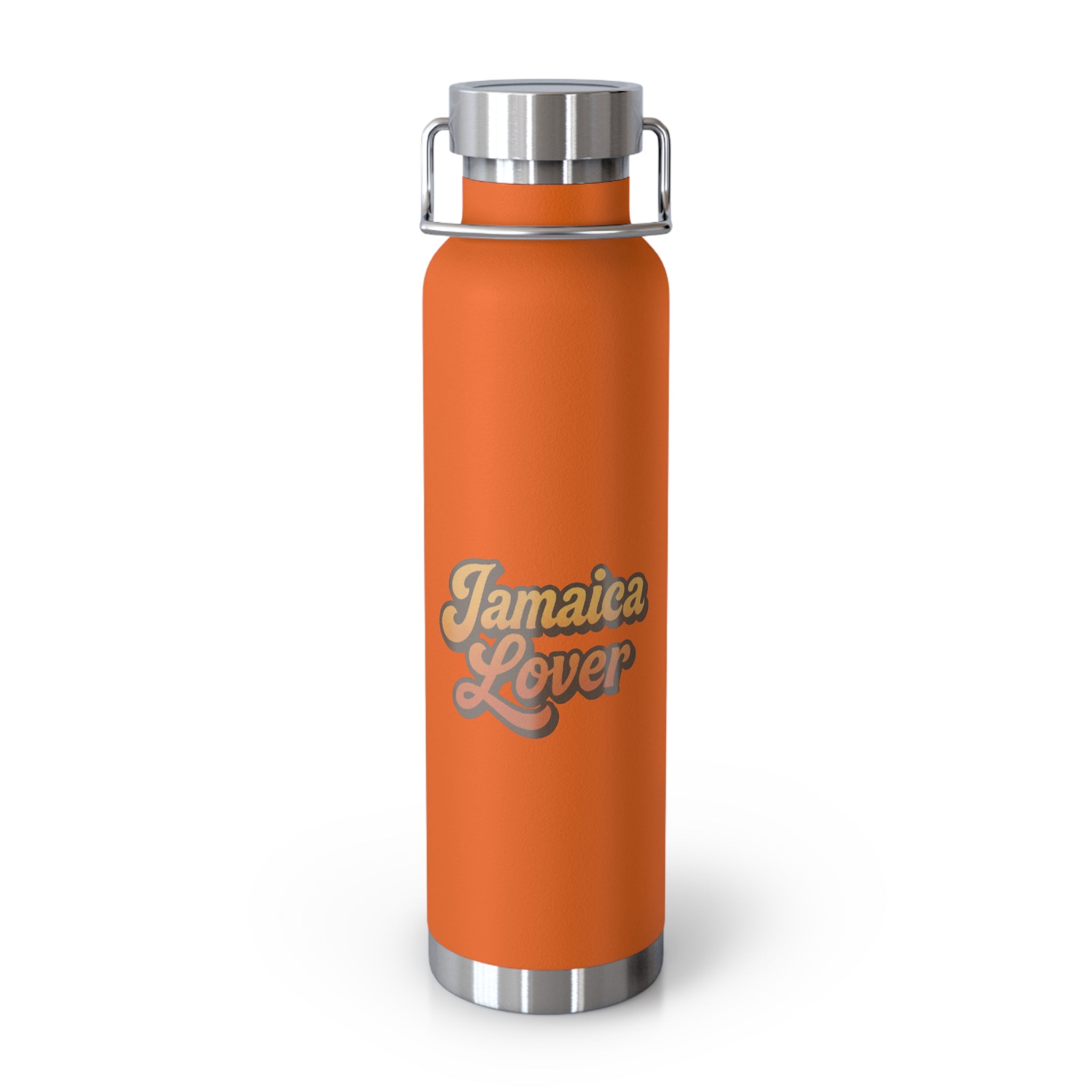 Jamaican Lovers Water Bottle, 22oz Copper Insulated Bottle, Travel Tumbler, Gifts for Friends, Hydration Bottle, Summer Vibes