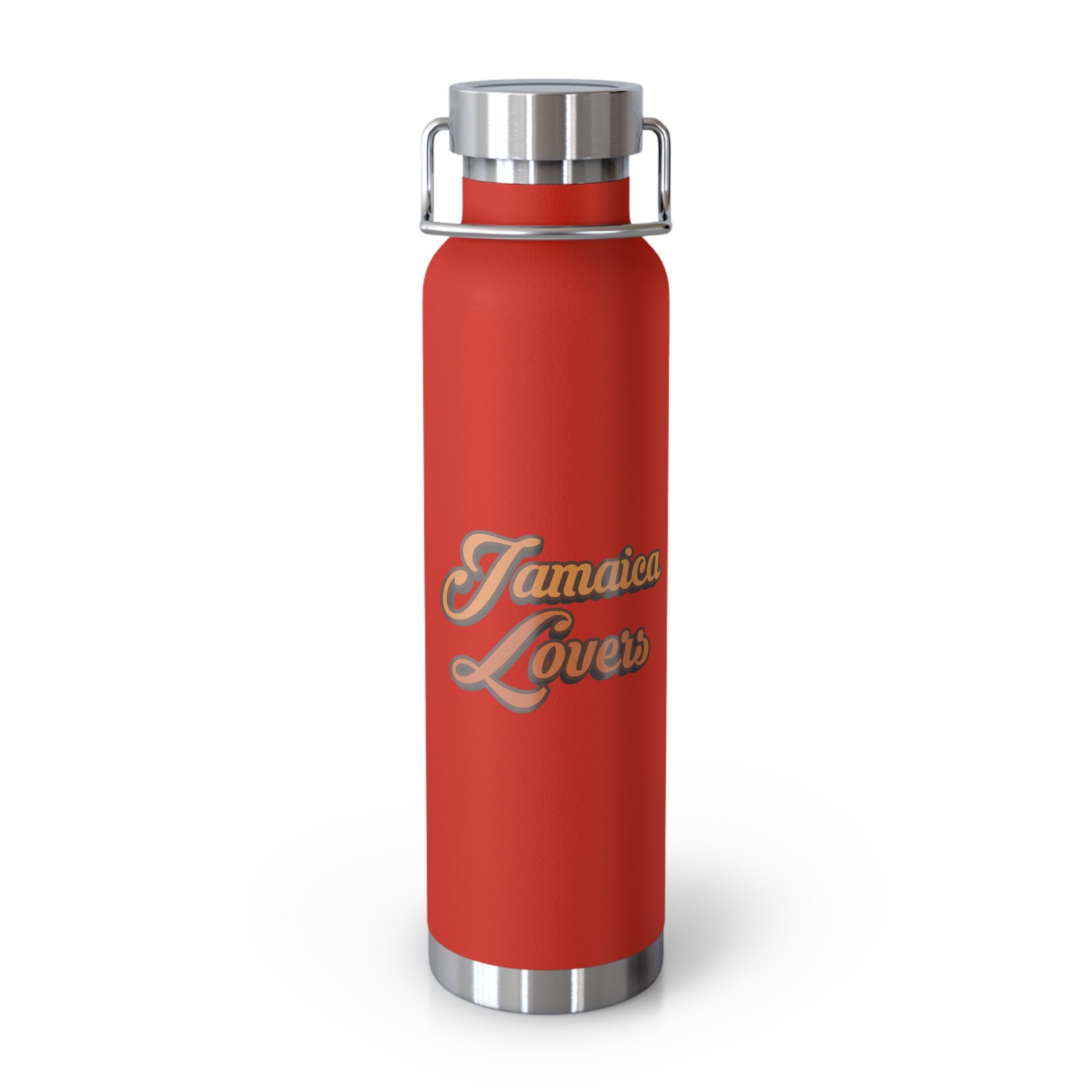Jamaican Lovers Water Bottle, 22oz Copper Insulated Bottle, Travel Tumbler, Gifts for Friends, Hydration Bottle, Summer Vibes