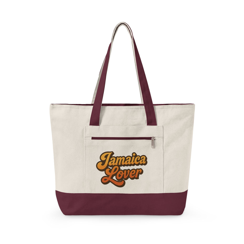Jamaica Lover Zippered Canvas Tote