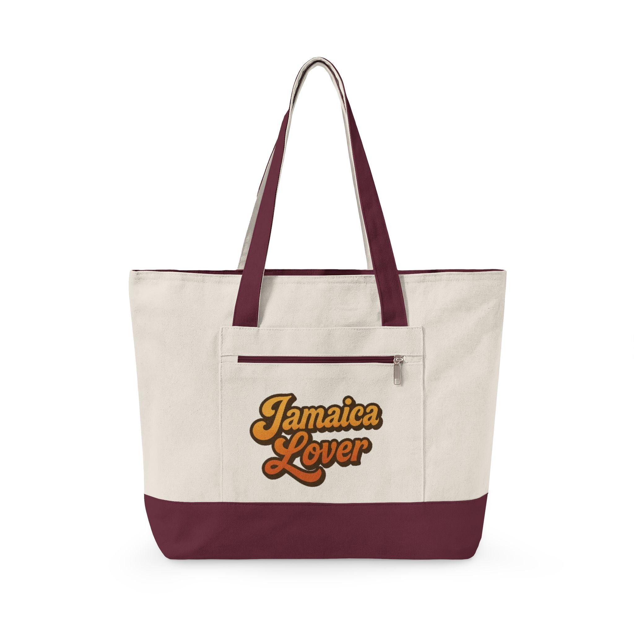 Jamaica Lover Zippered Canvas Tote