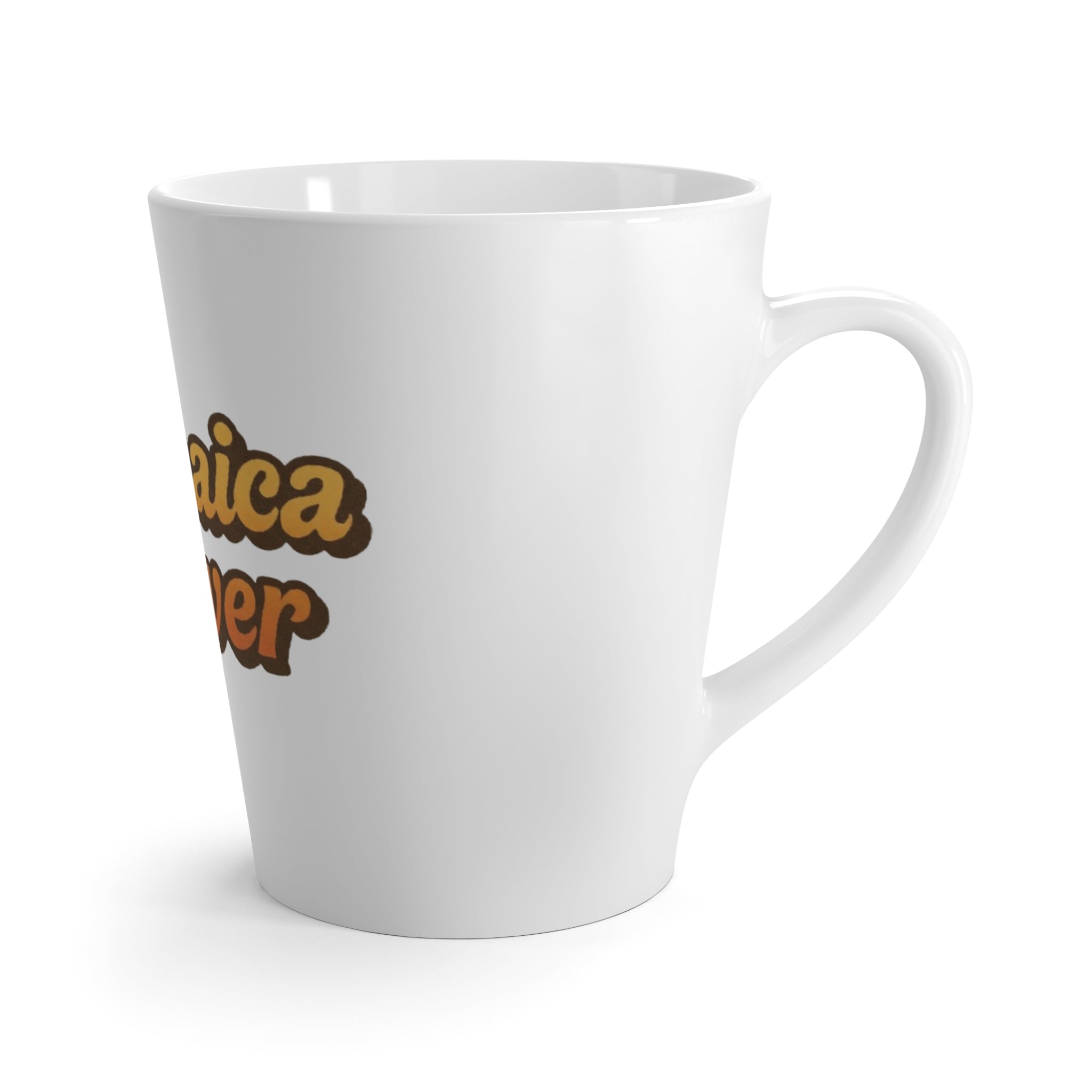 Jamaica Lover Latte Mug — Retro Script Coffee Cup for Jamaica Fans