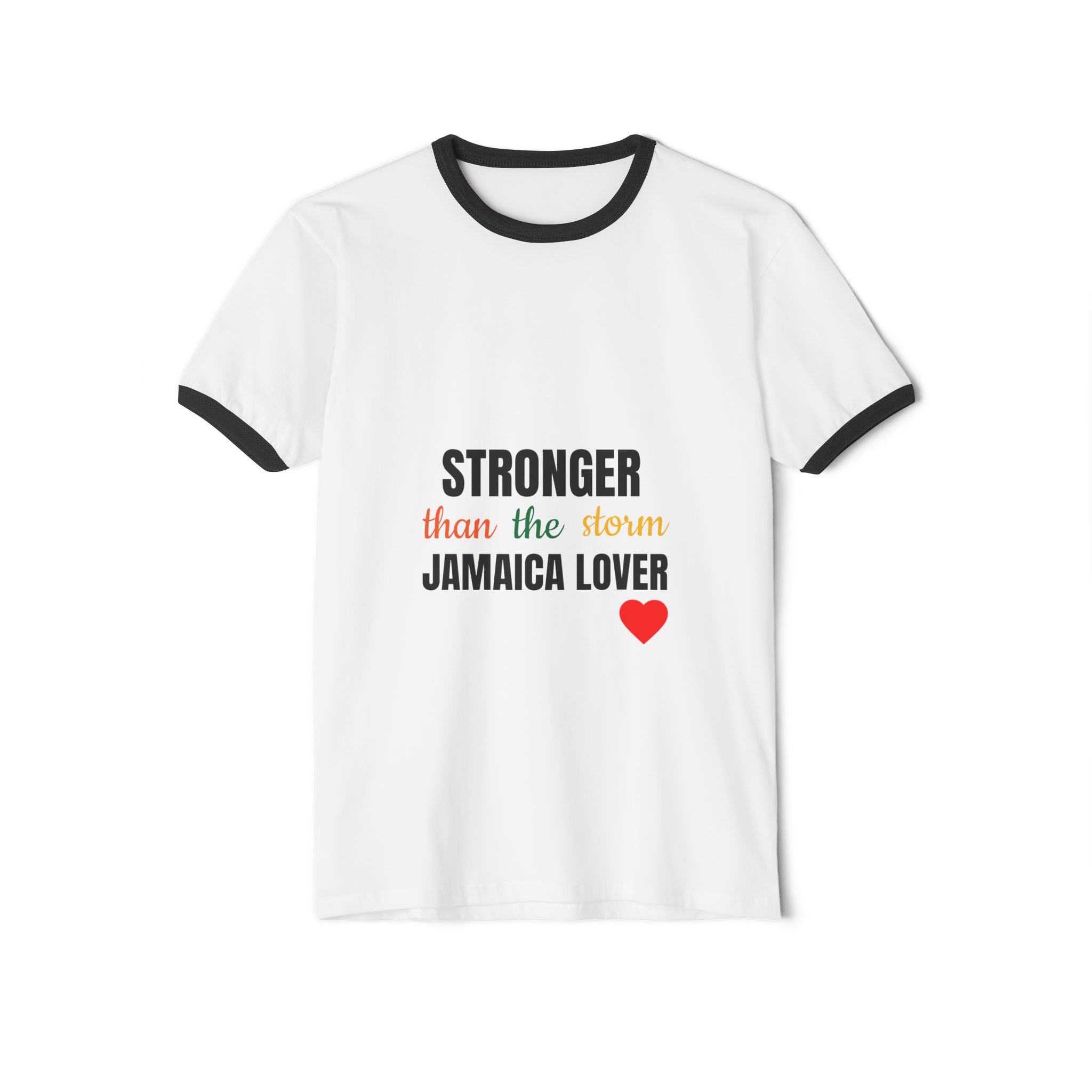 Stronger Than the Storm Jamaica Lover Ringer T-Shirt