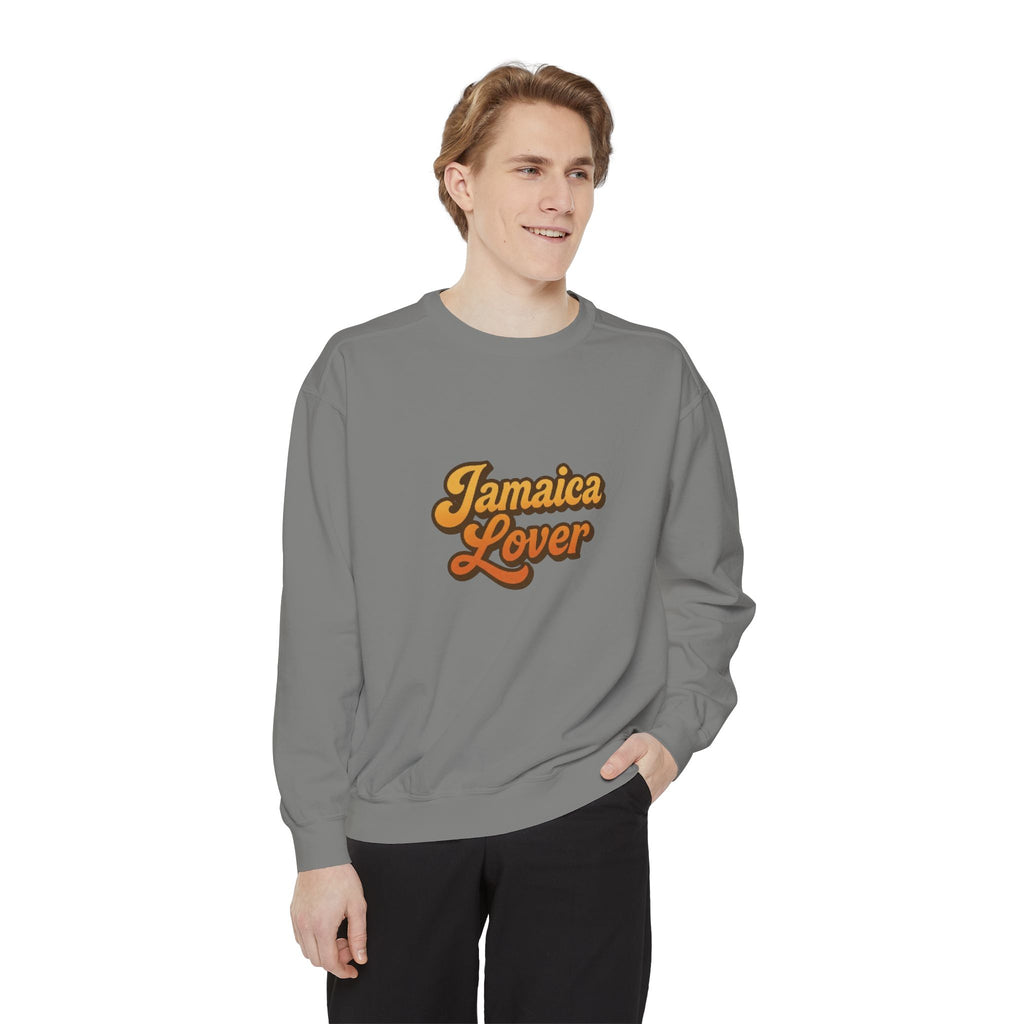 Jamaica Lover Sweatshirt — Retro Script Island Pride Crewneck