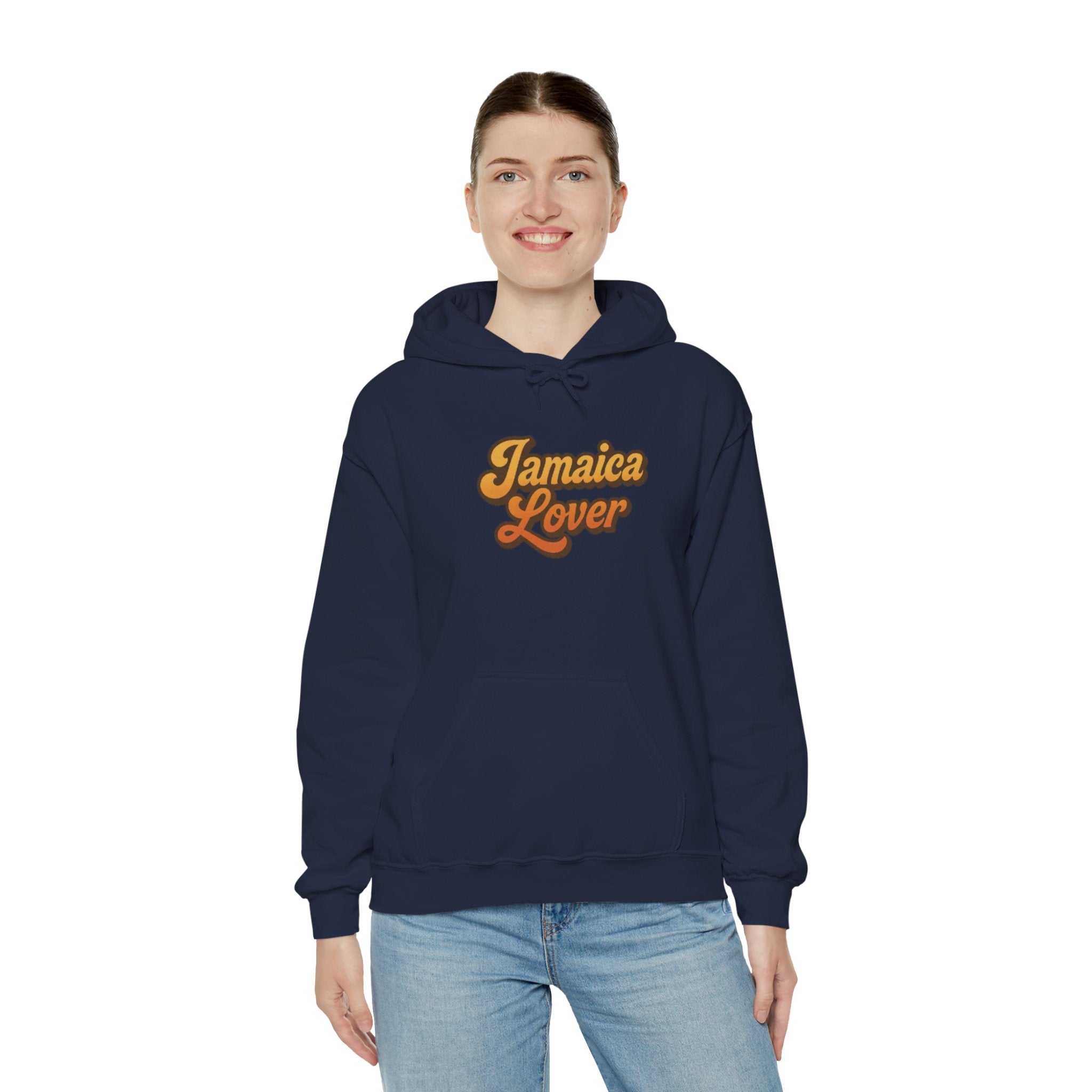 Jamaica Lover Hoodie — Retro Script Pullover for Jamaica Fans