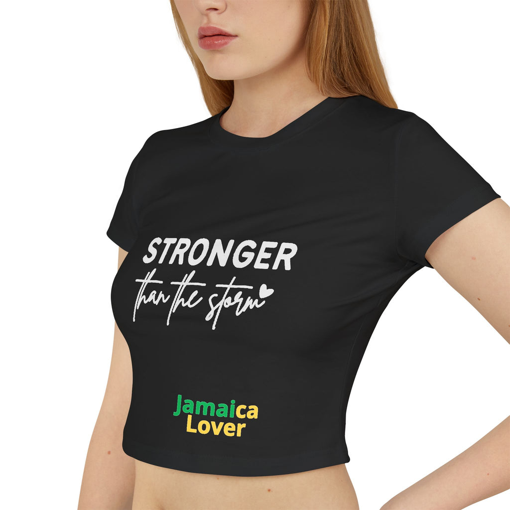 Stronger Than The Storm Jamaica Lover Women's Baby Tee