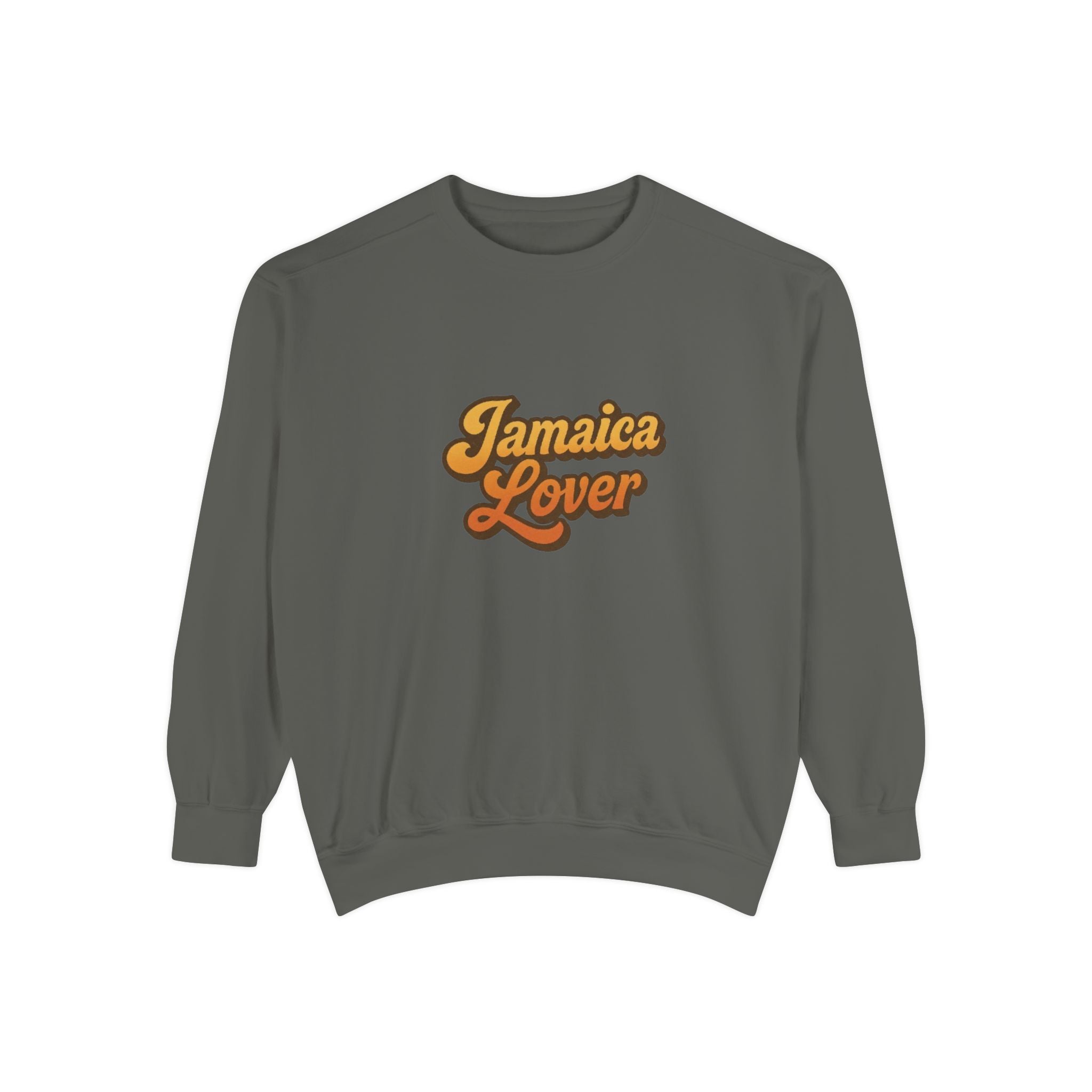 Jamaica Lover Sweatshirt — Retro Script Island Pride Crewneck