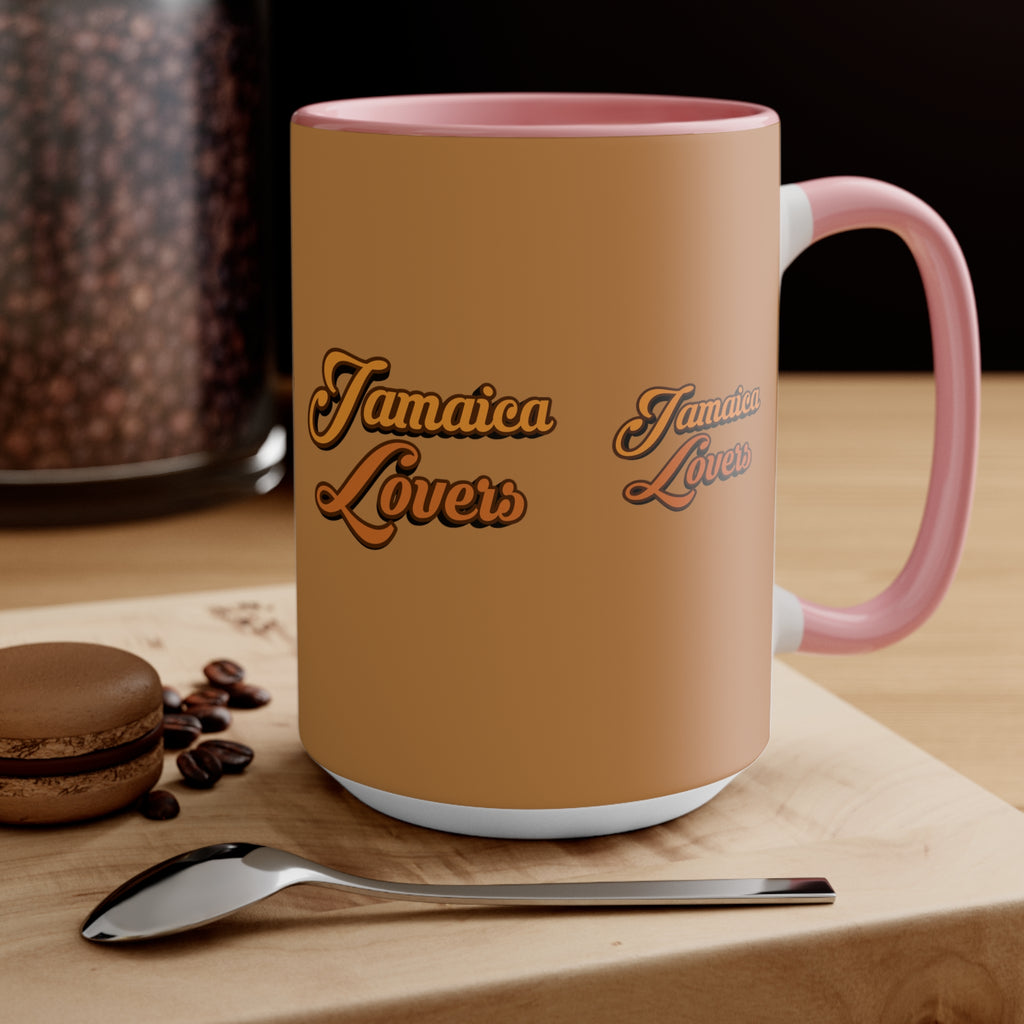 Jamaica Lovers Accent Mug, Coffee Cup for Island Enthusiasts, Gift for Coffee Lovers, Tropical Drinkware, Caribbean-Inspired Mug