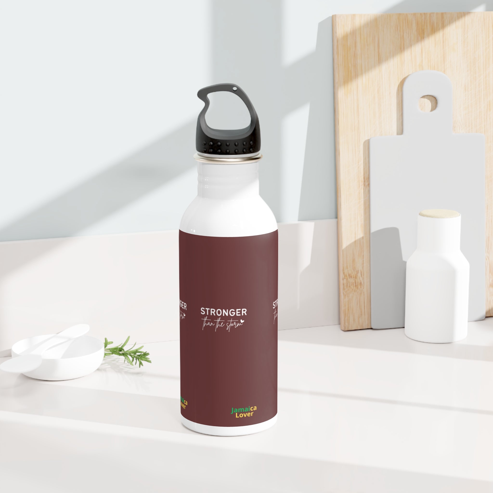 Stainless Steel Water Bottle — "Stronger from the Struggle" Inspirational Sports Bottle