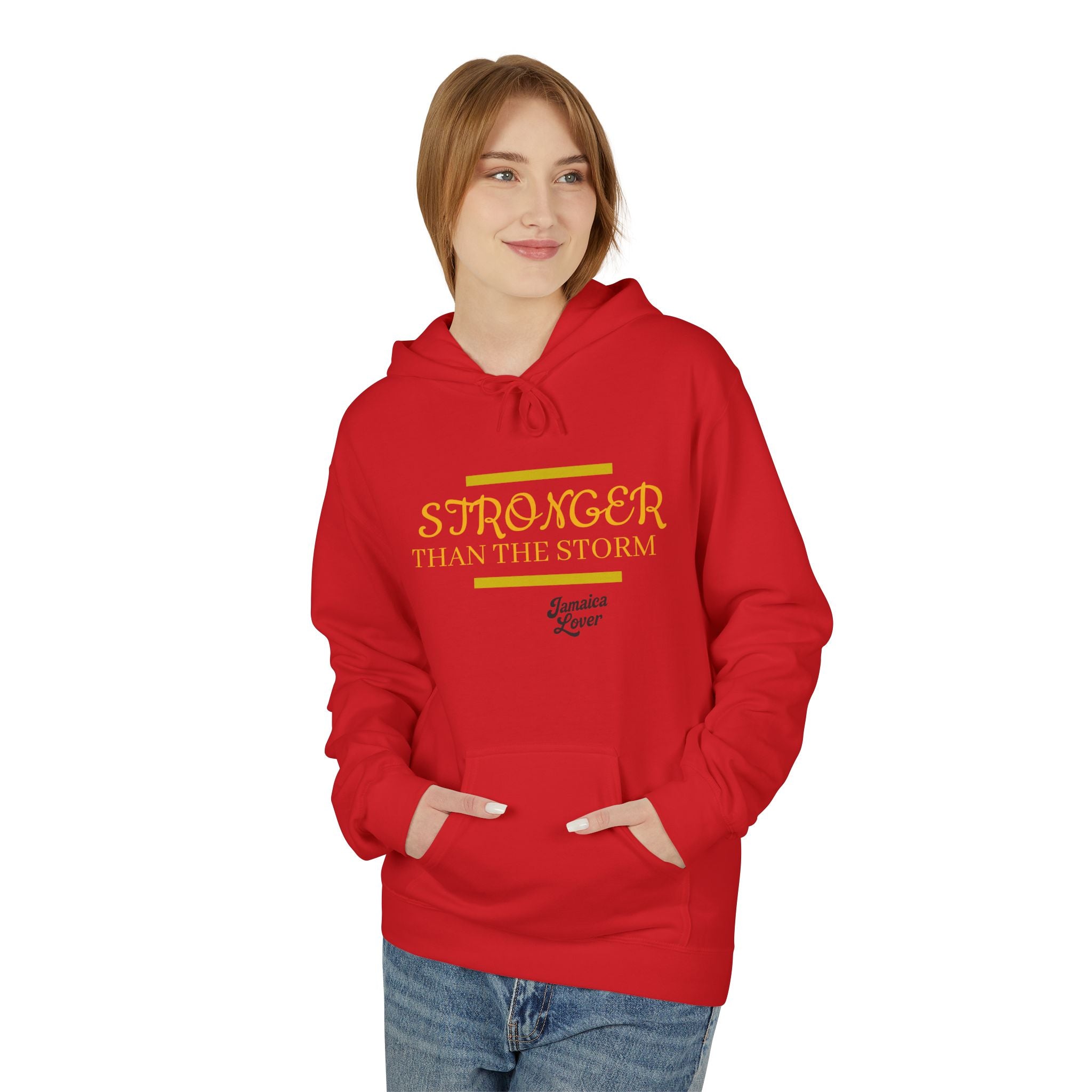 Hoodie — "Stronger Than This Storm" Inspirational Comfort Pullover