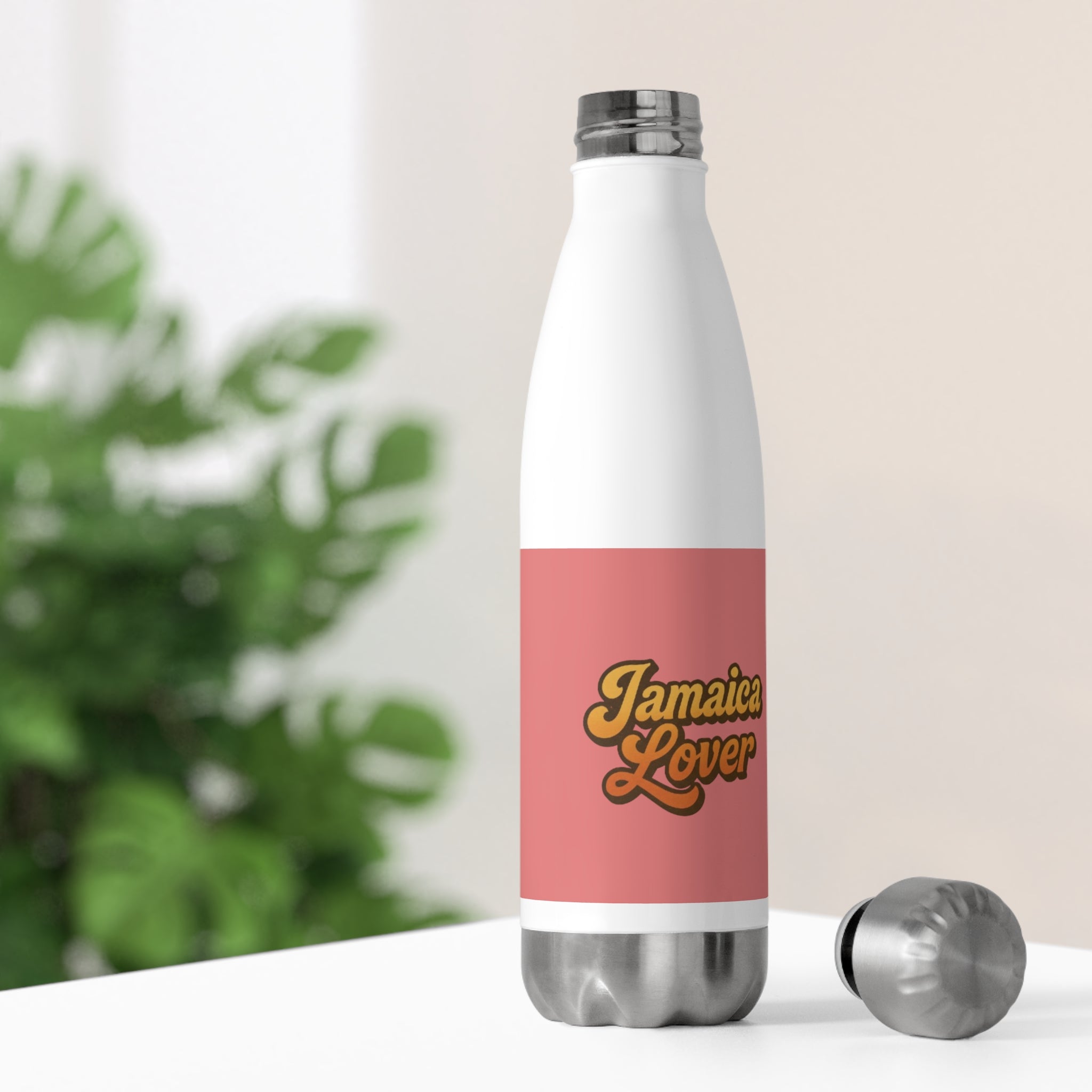 Insulated Bottle — "Jamaica Lover" Retro Script Travel Water Bottle