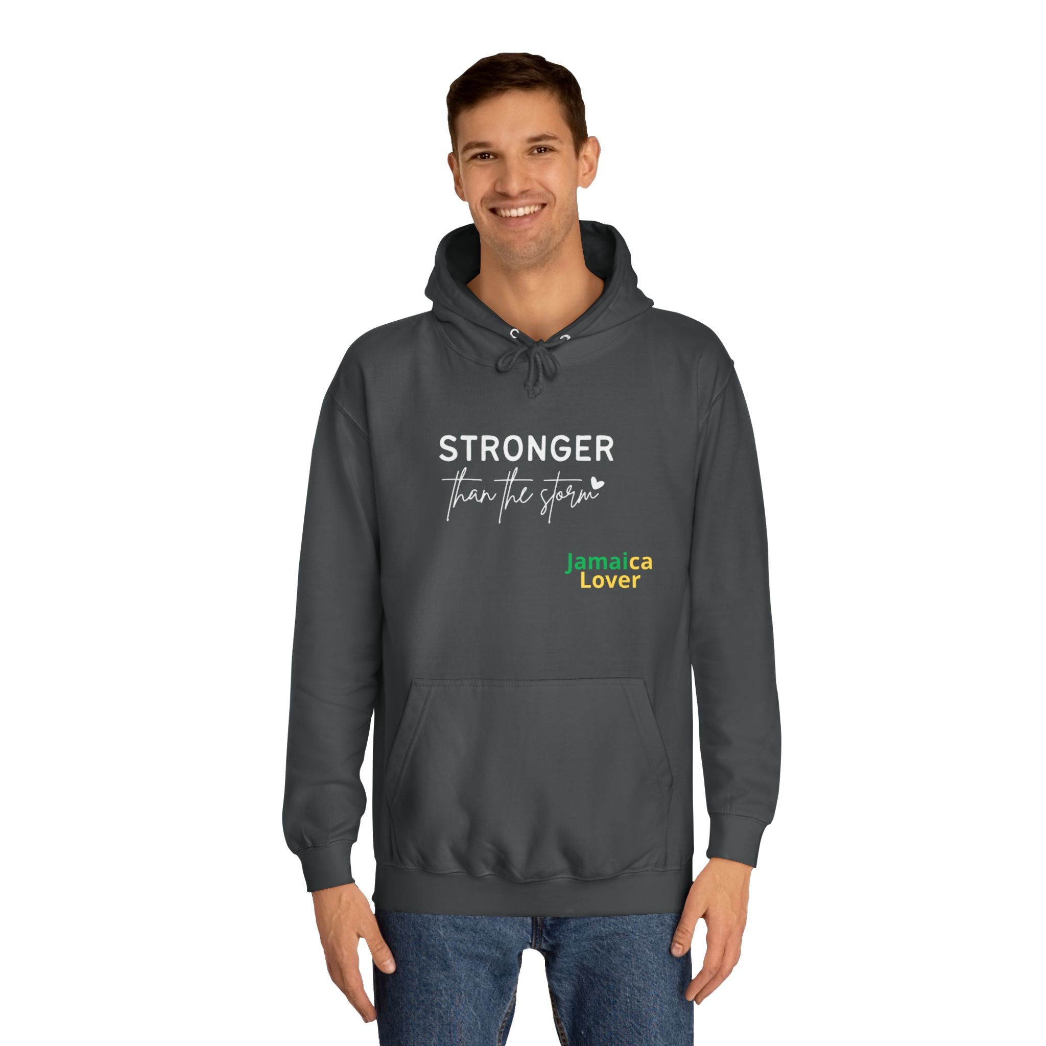 Stronger Jamaica Lover Hoodie — Inspirational College-Style Pullover