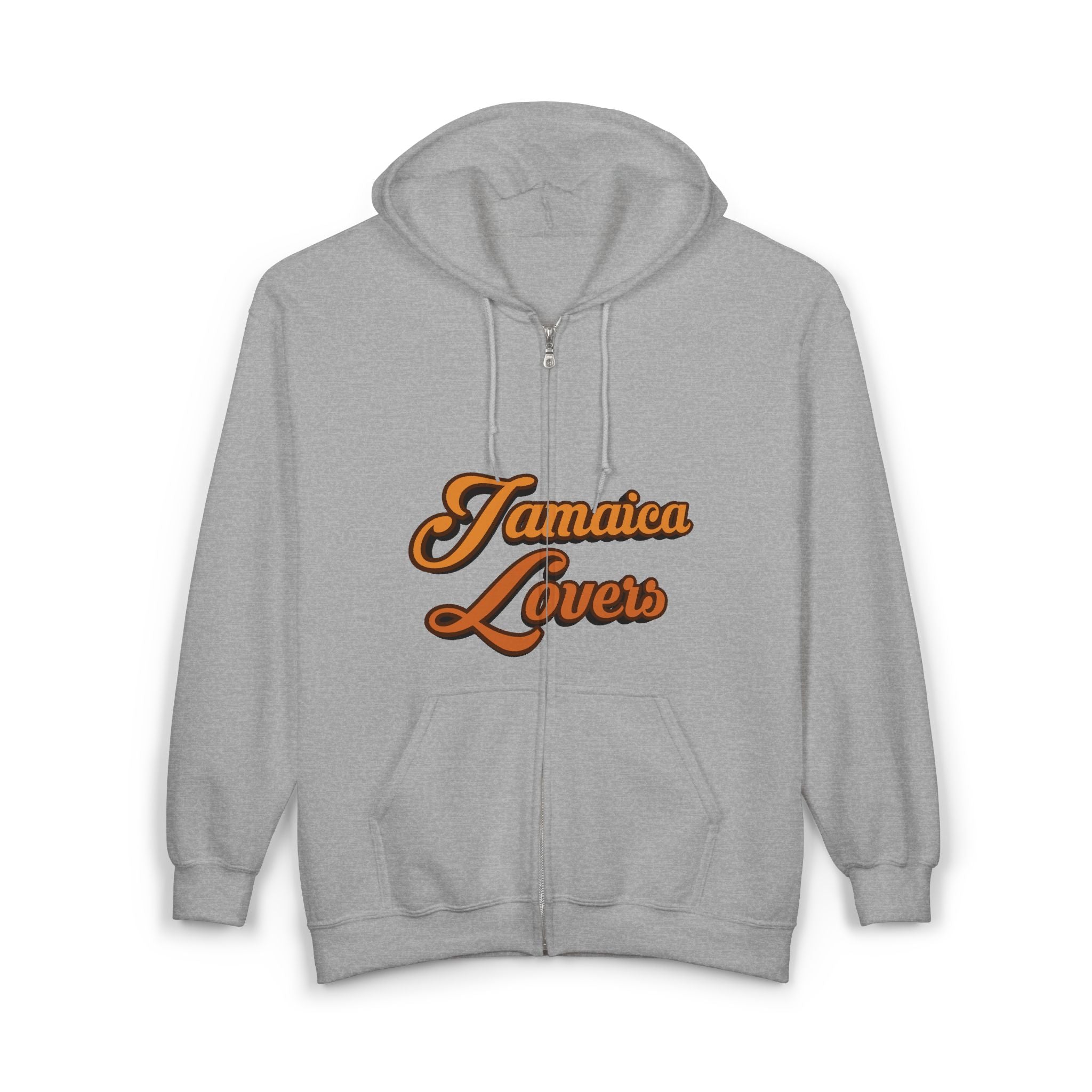 Jamaica Lovers Full Zip Hoodie - Unisex Heavy Blend Sweatshirt, Cool Casual Wear, Gift for Jamaica Lovers, Travel Vibes, Cozy Layering