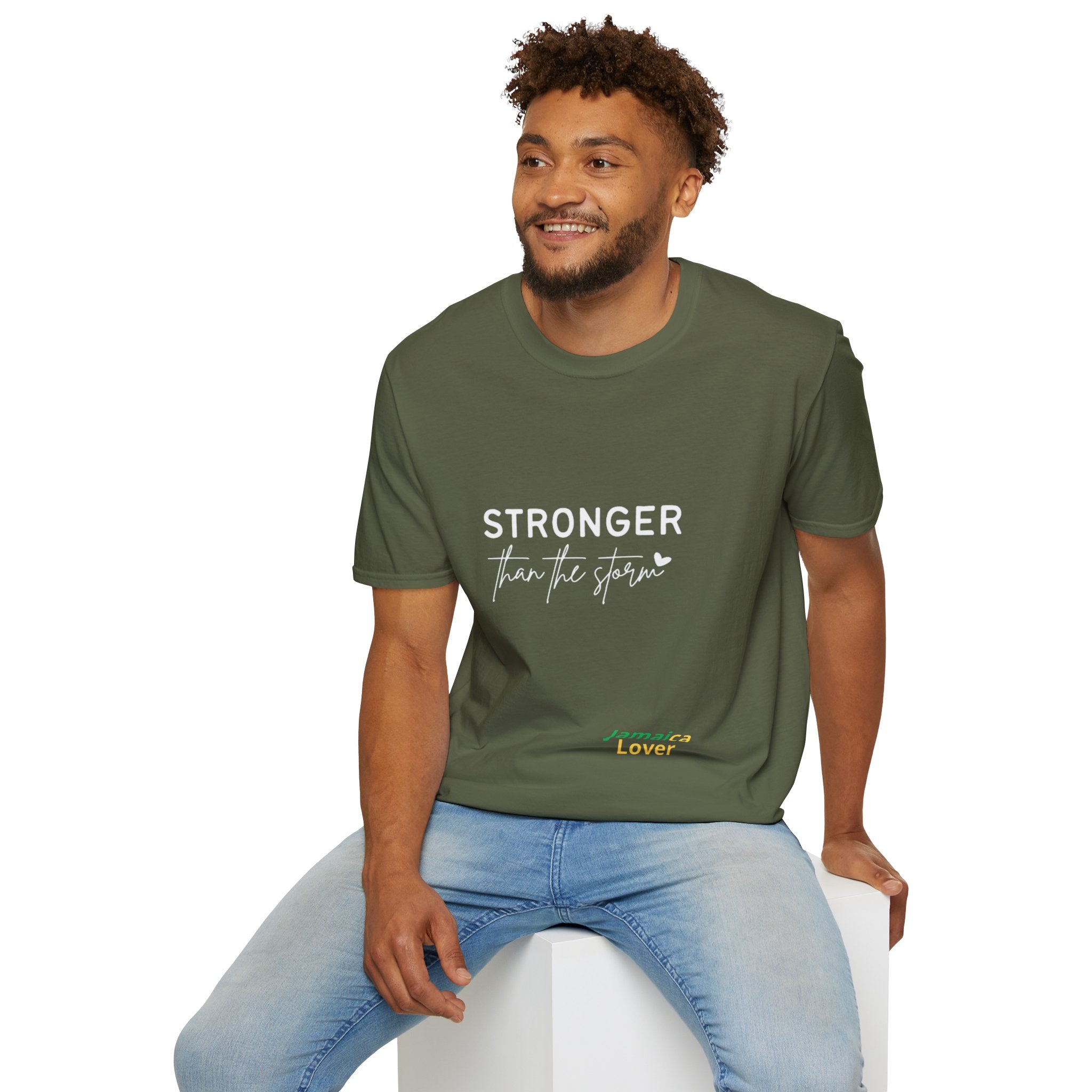 T-Shirt — "Stronger Than the Storm" Jamaica Lover Inspirational Tee