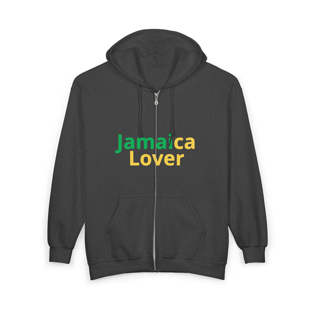 Jamaica Lover Zip Hoodie – Reggae Flag Colors Travel & Pride Sweatshirt