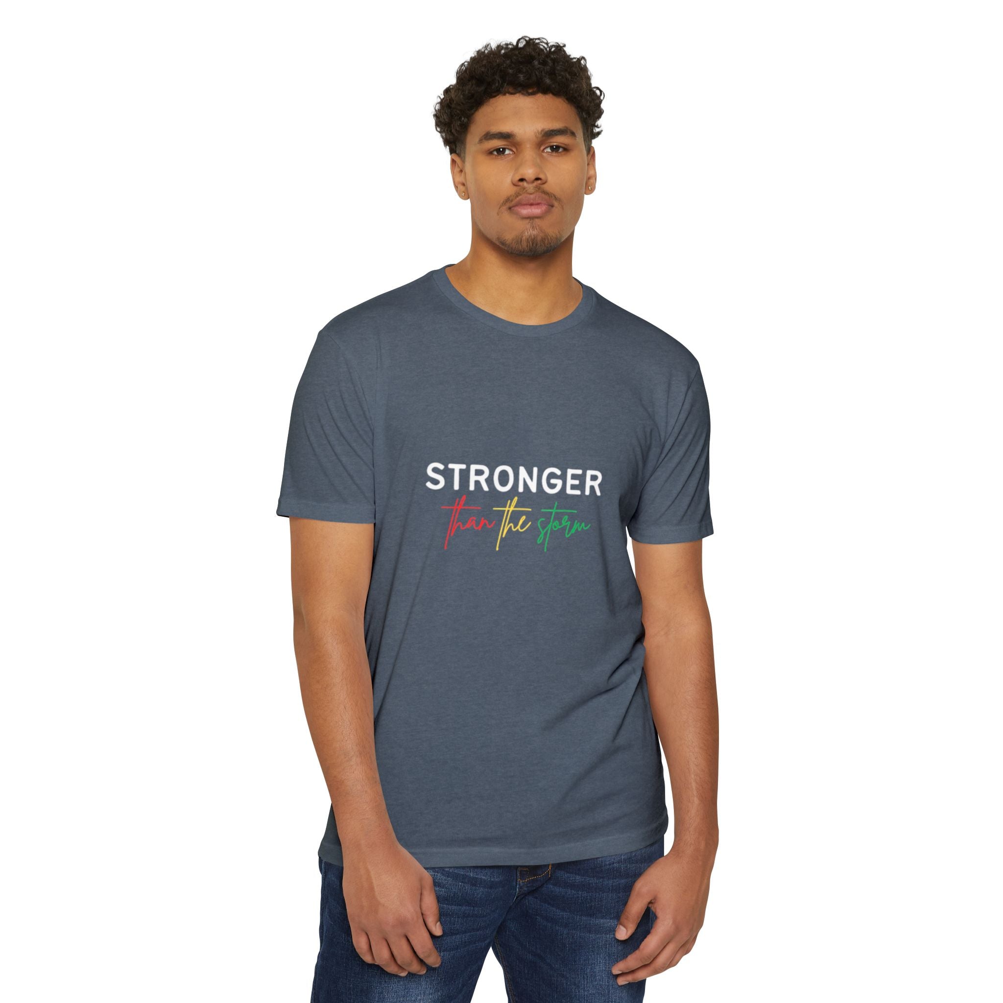 Stronger Than The Storm Tee — Inspirational Resilience Graphic T-Shirt