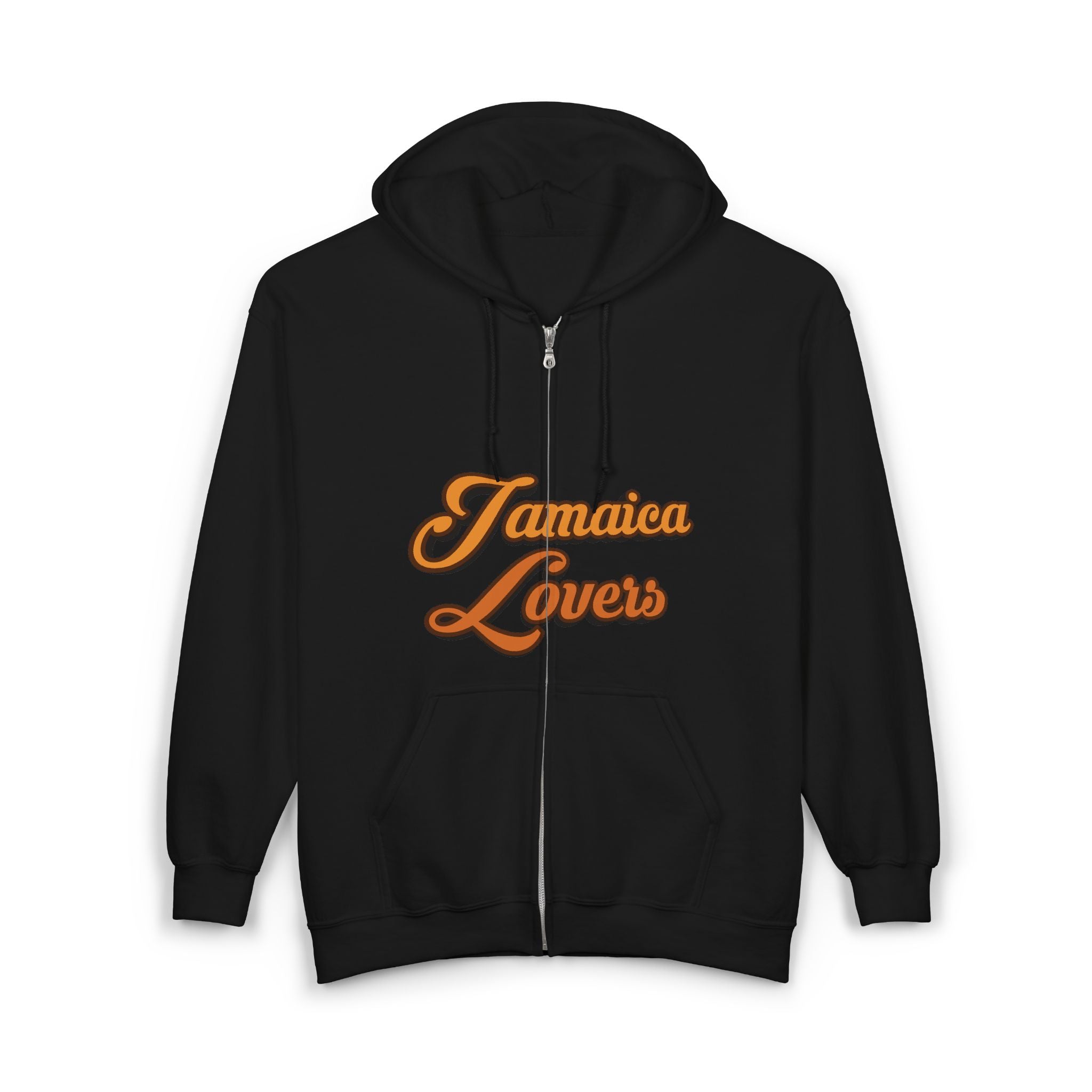 Jamaica Lovers Full Zip Hoodie - Unisex Heavy Blend Sweatshirt, Cool Casual Wear, Gift for Jamaica Lovers, Travel Vibes, Cozy Layering