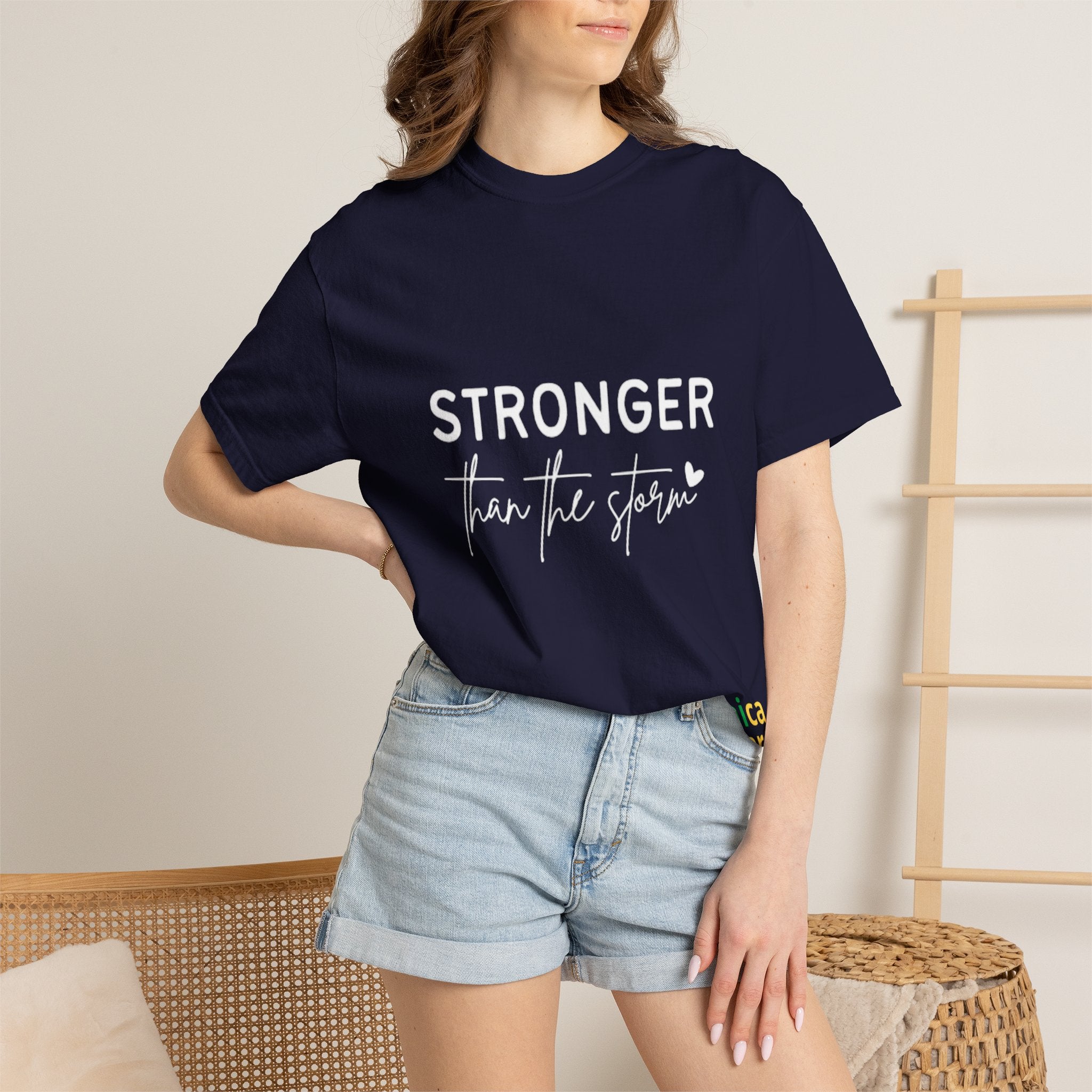 Stronger Than The Storm T-Shirt — Jamaica Lover Inspirational Tee