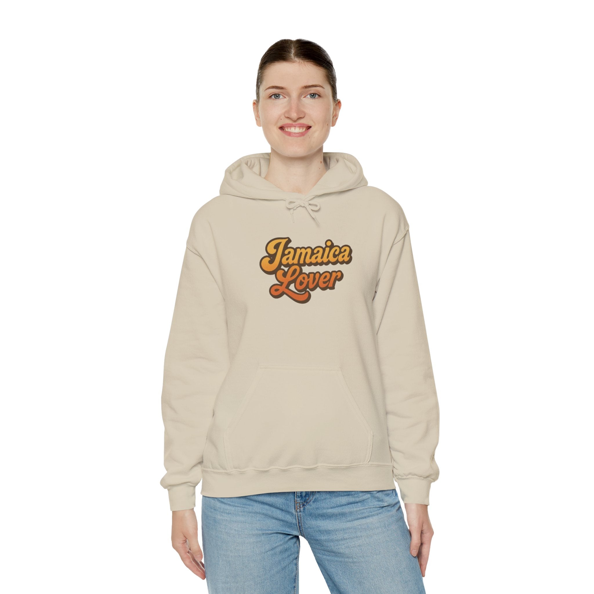 Jamaica Lover Hoodie — Retro Script Pullover for Jamaica Fans