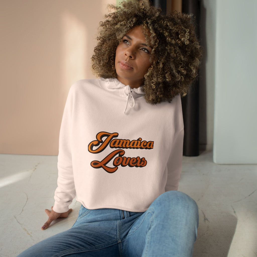 Jamaica Lovers Crop Hoodie - Vintage Style Sweatshirt, Perfect for Summer Festivals, Beach Days, Travel, Gifts for Him and Her
