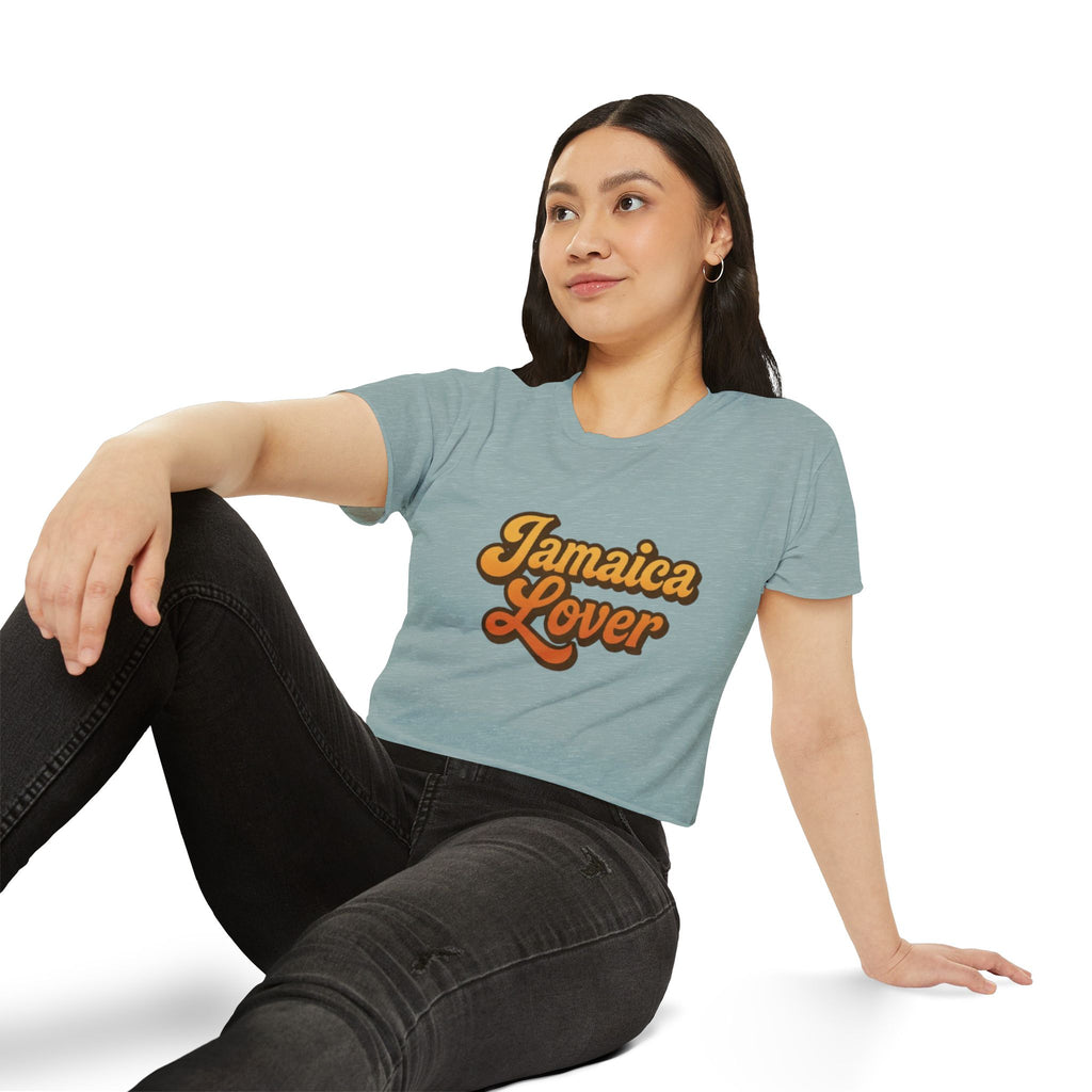 Jamaica Lover Crop Top — Retro Island Vibe Festival Tee